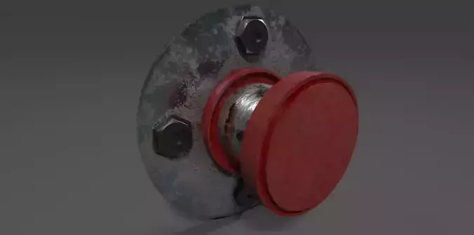 Emergency Stop Button  Low-poly 3D model