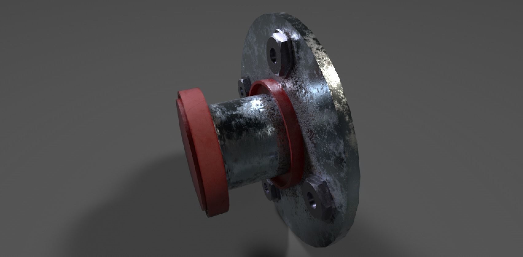 Emergency Stop Button  Low-poly 3D model_4