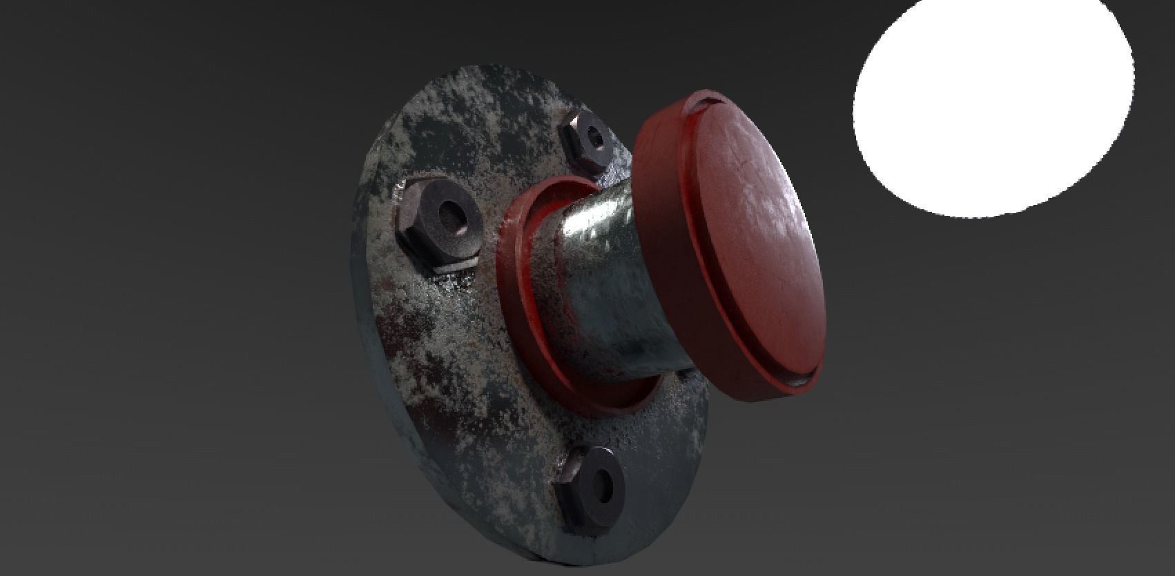 Emergency Stop Button  Low-poly 3D model_2