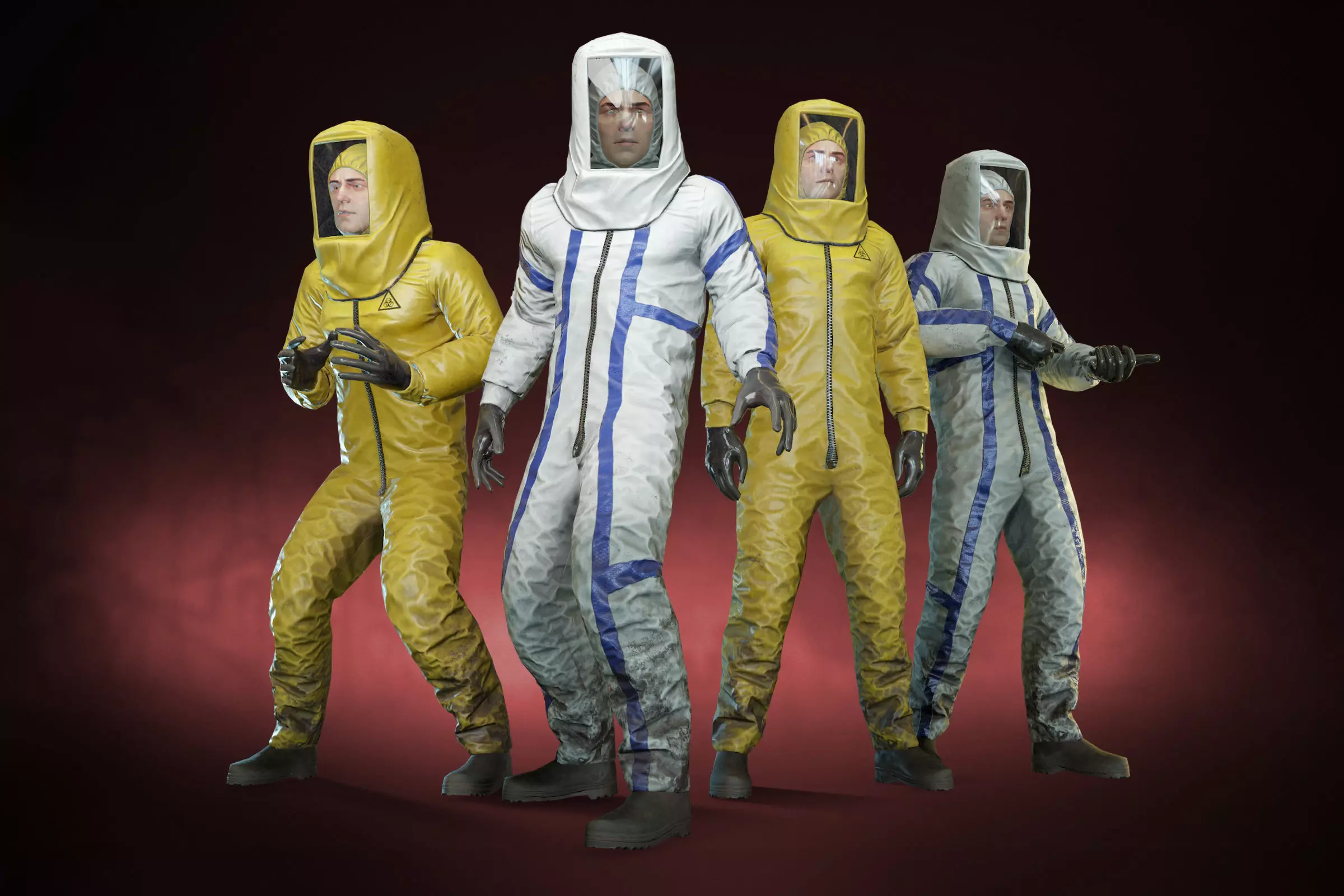 Pandemic man 02 Low-poly 3D model_0