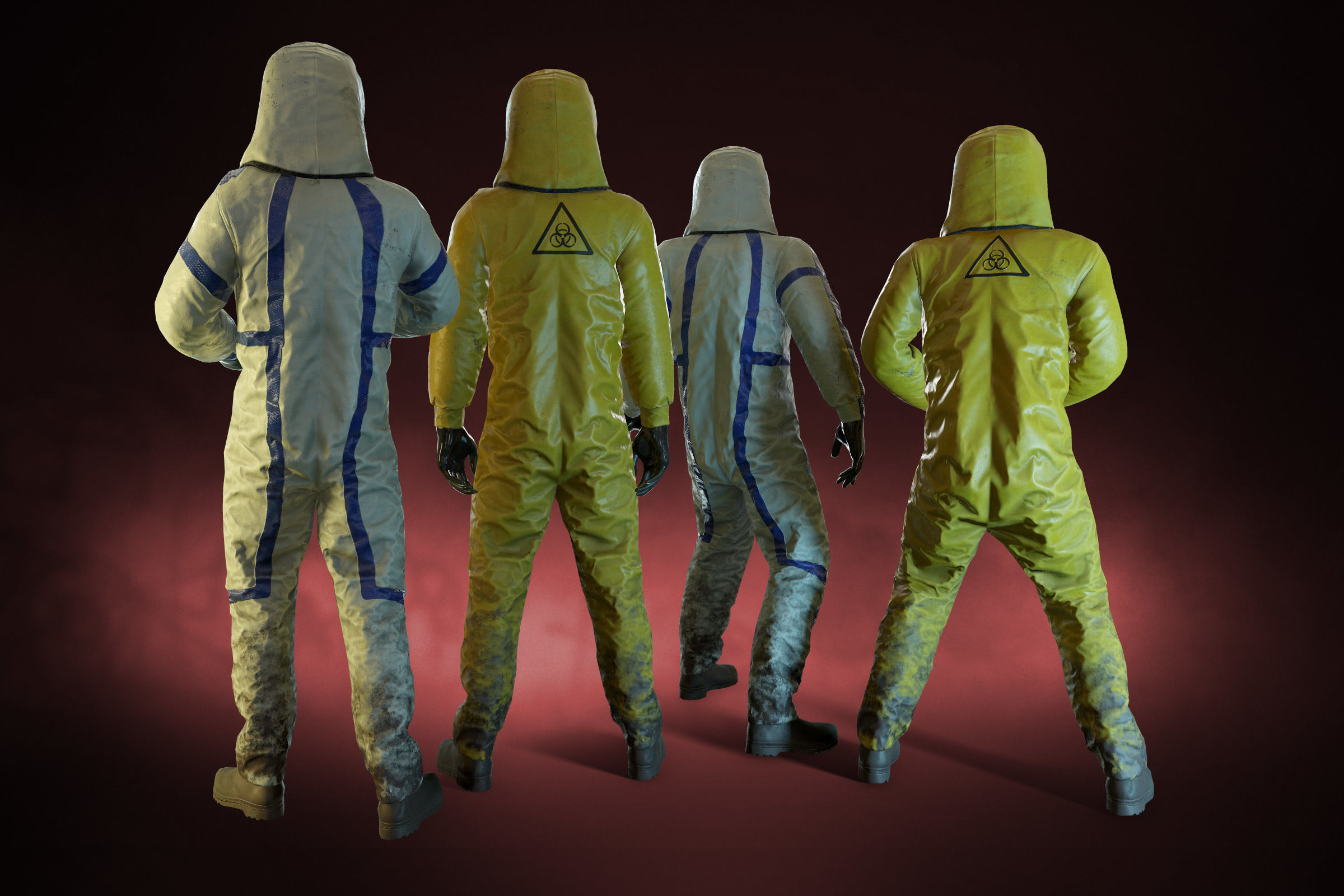 Pandemic man 02 Low-poly 3D model_2