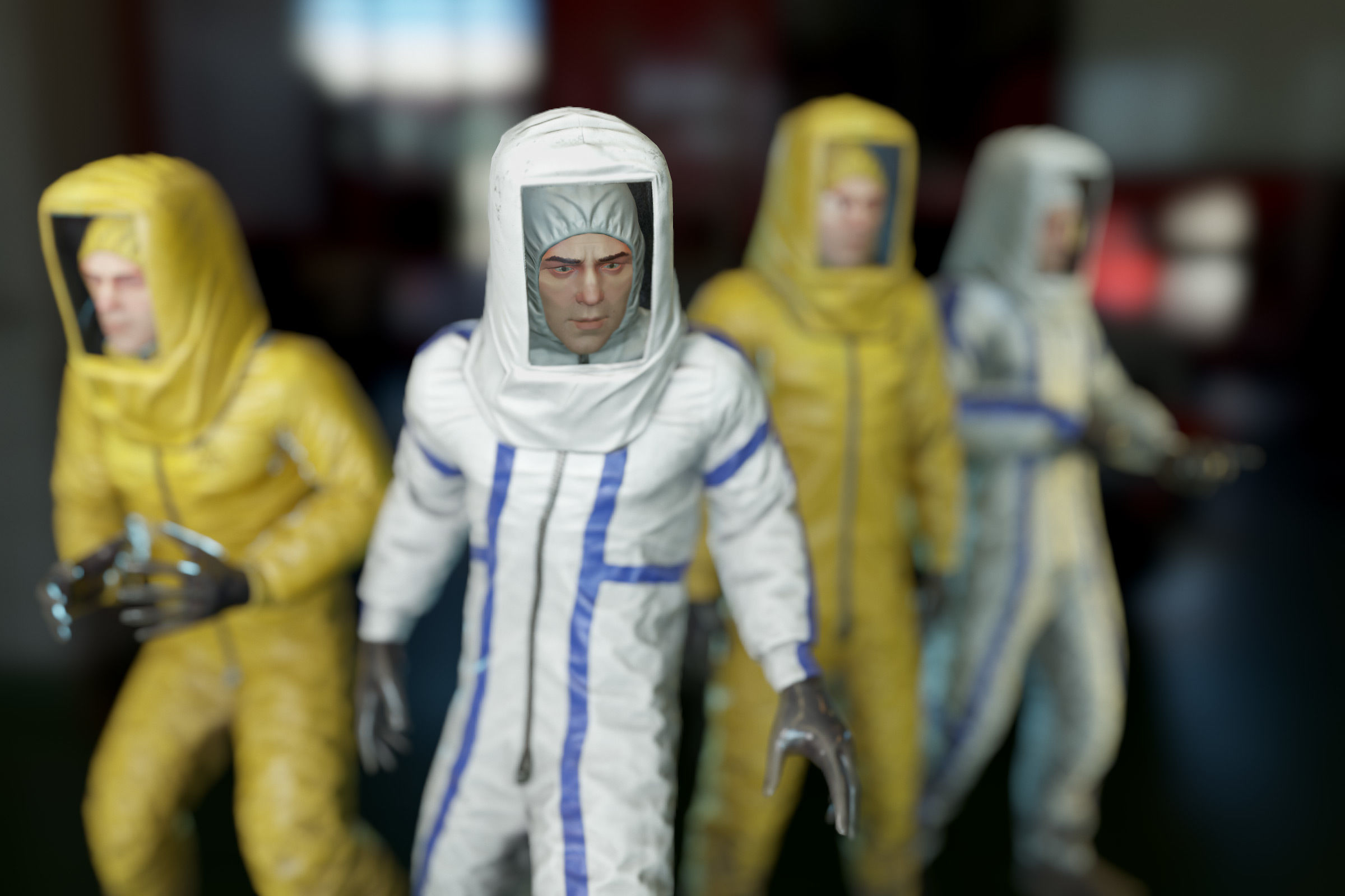 Pandemic man 02 Low-poly 3D model_7