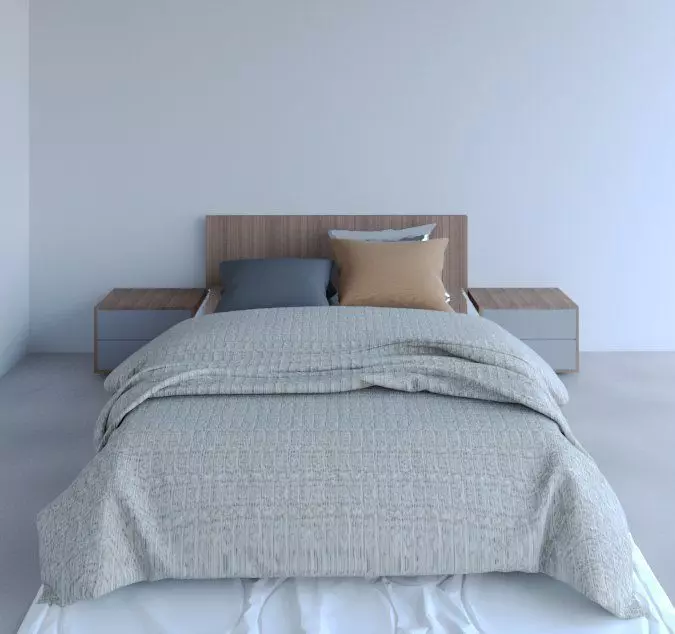 double bed 3D model