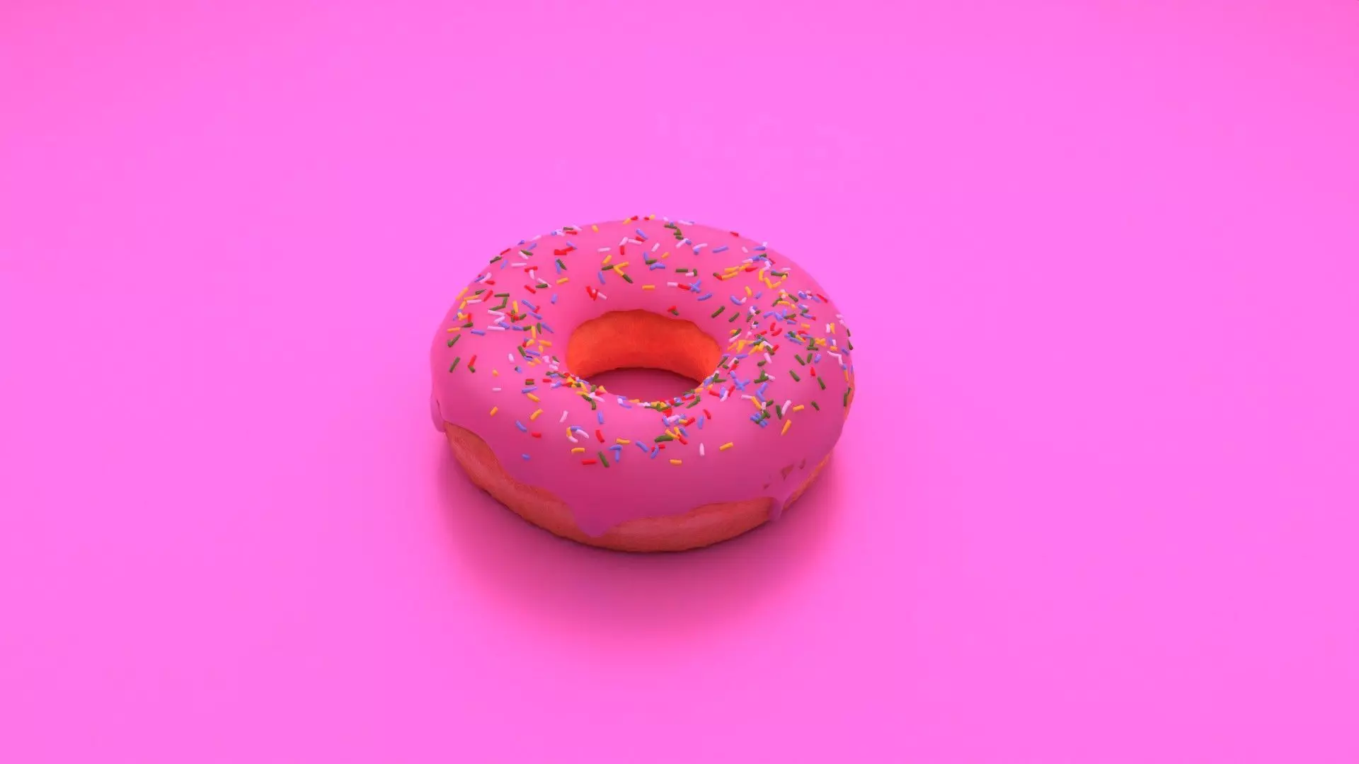 Simpsons Donut Low-poly 3D model_0