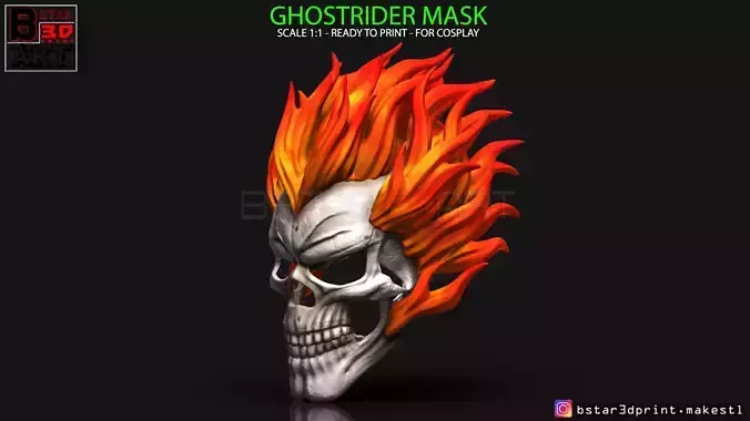 Ghost Rider mask -Agents of SHIELD - Marvel comics 3D print model