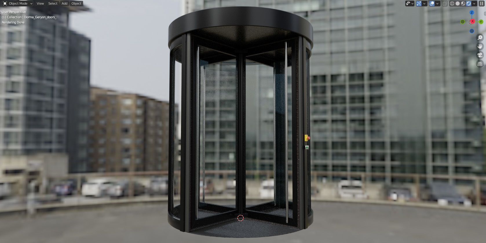 Revolving door Dorma Geryon 3D model_3