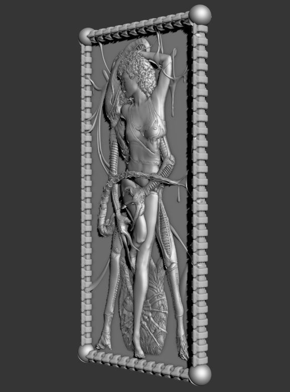 Alien and Ripley 3D print model_2