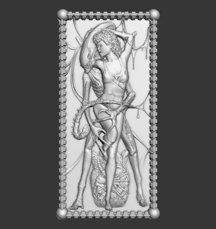 Alien and Ripley 3D print model_0