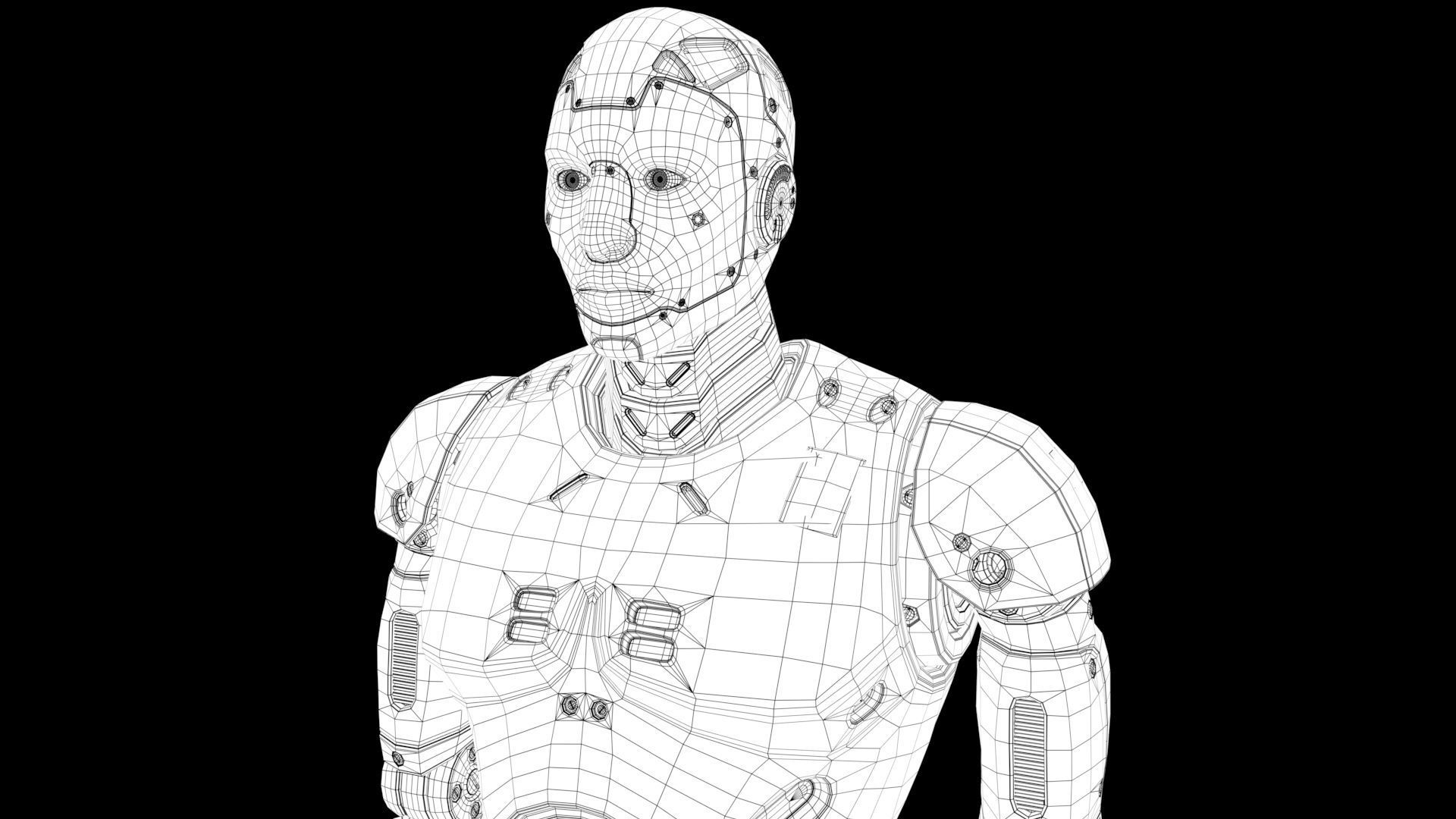 Robot  Cyborg 3D model_23