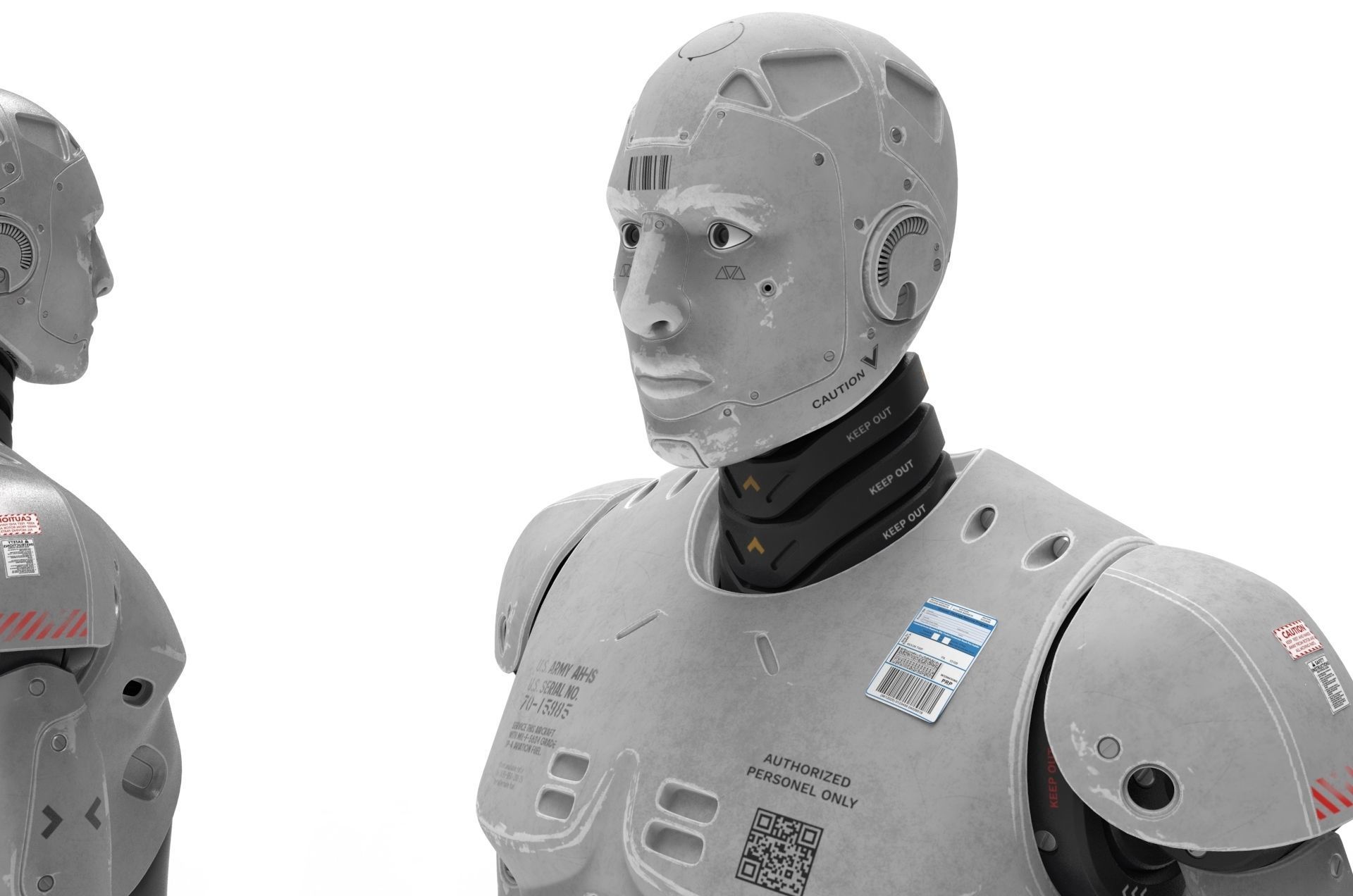 Robot  Cyborg 3D model_4