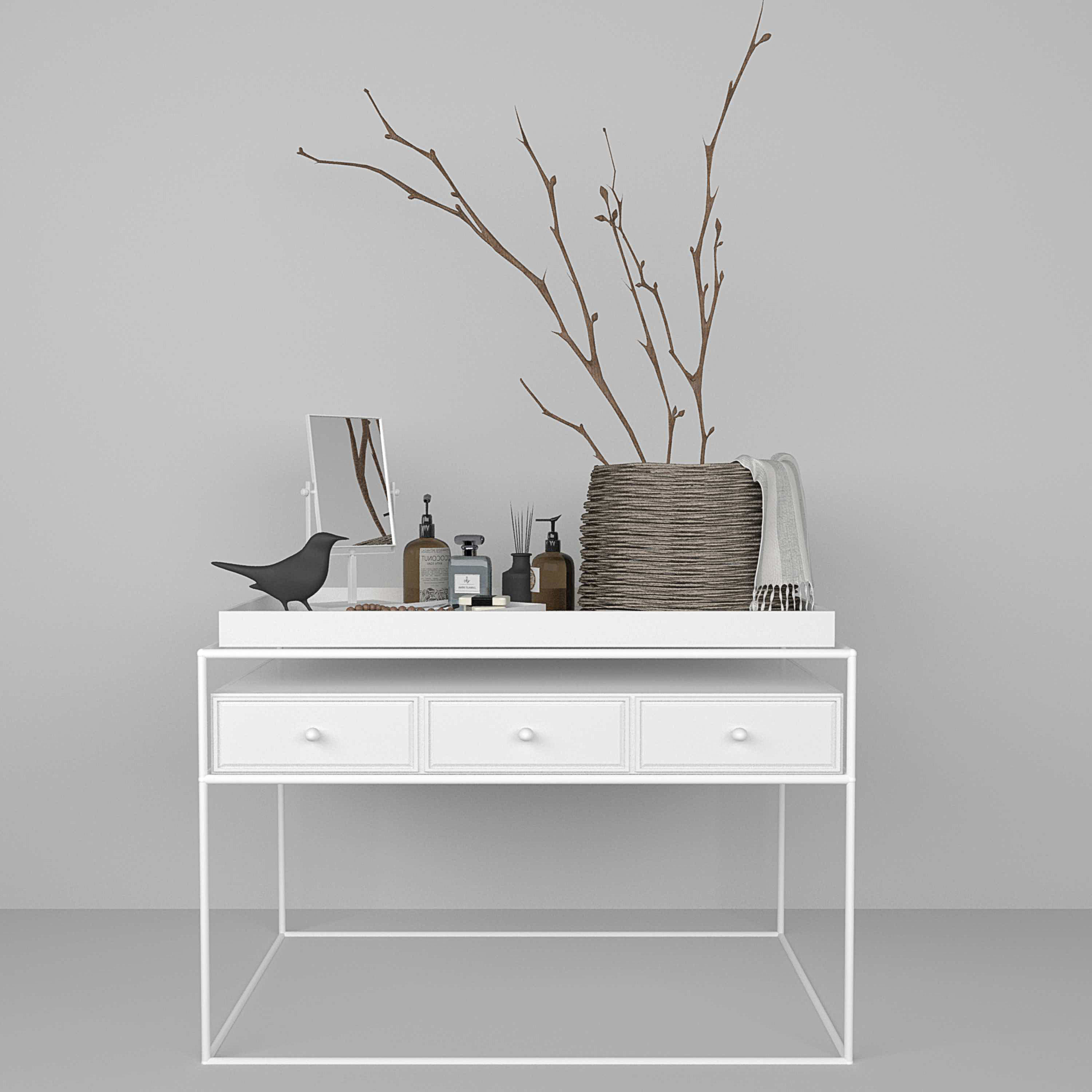 Scandinavian style shelving 3D model_2