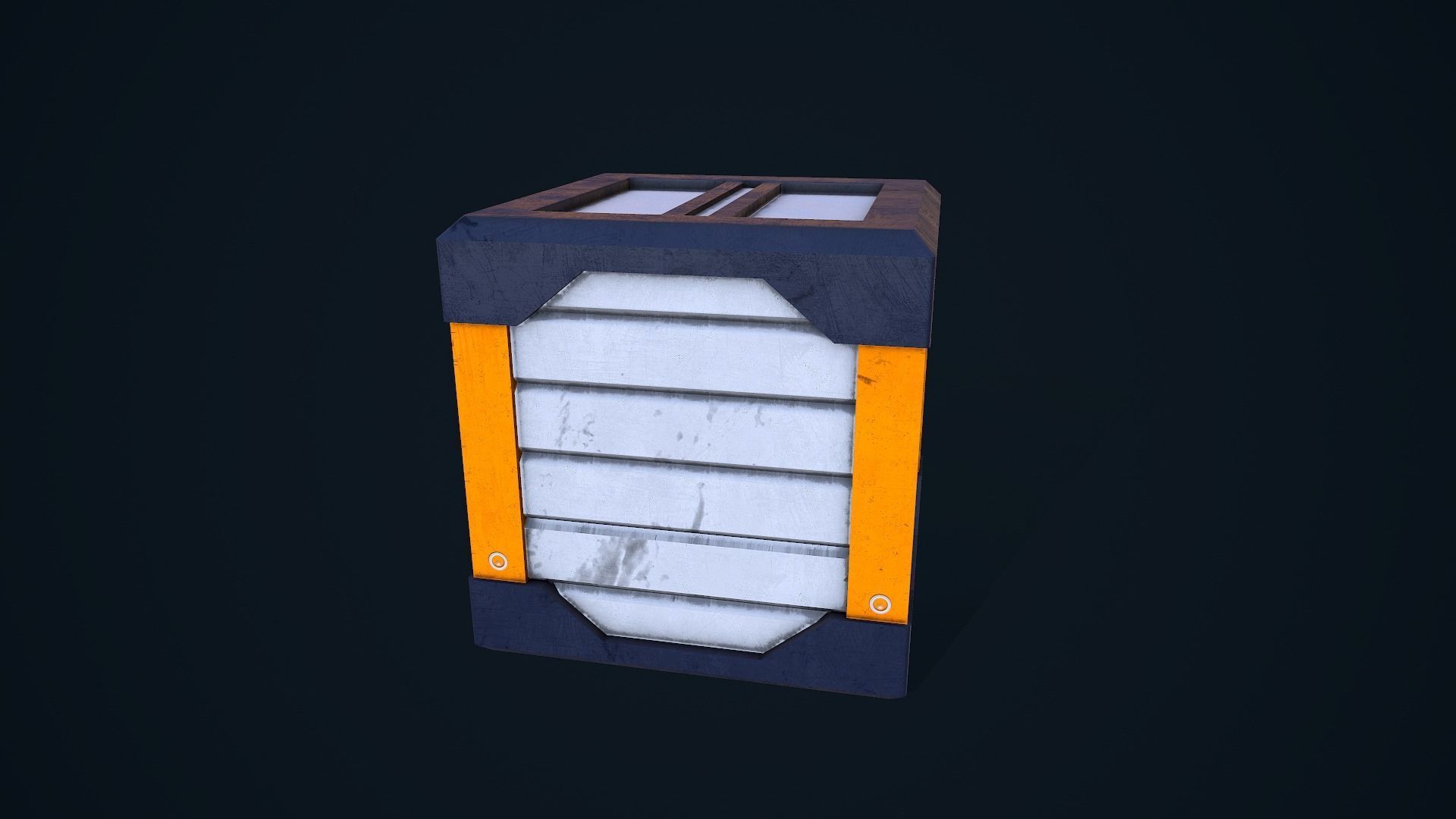 Sci-Fi Crate 04 Low-poly 3D model_4