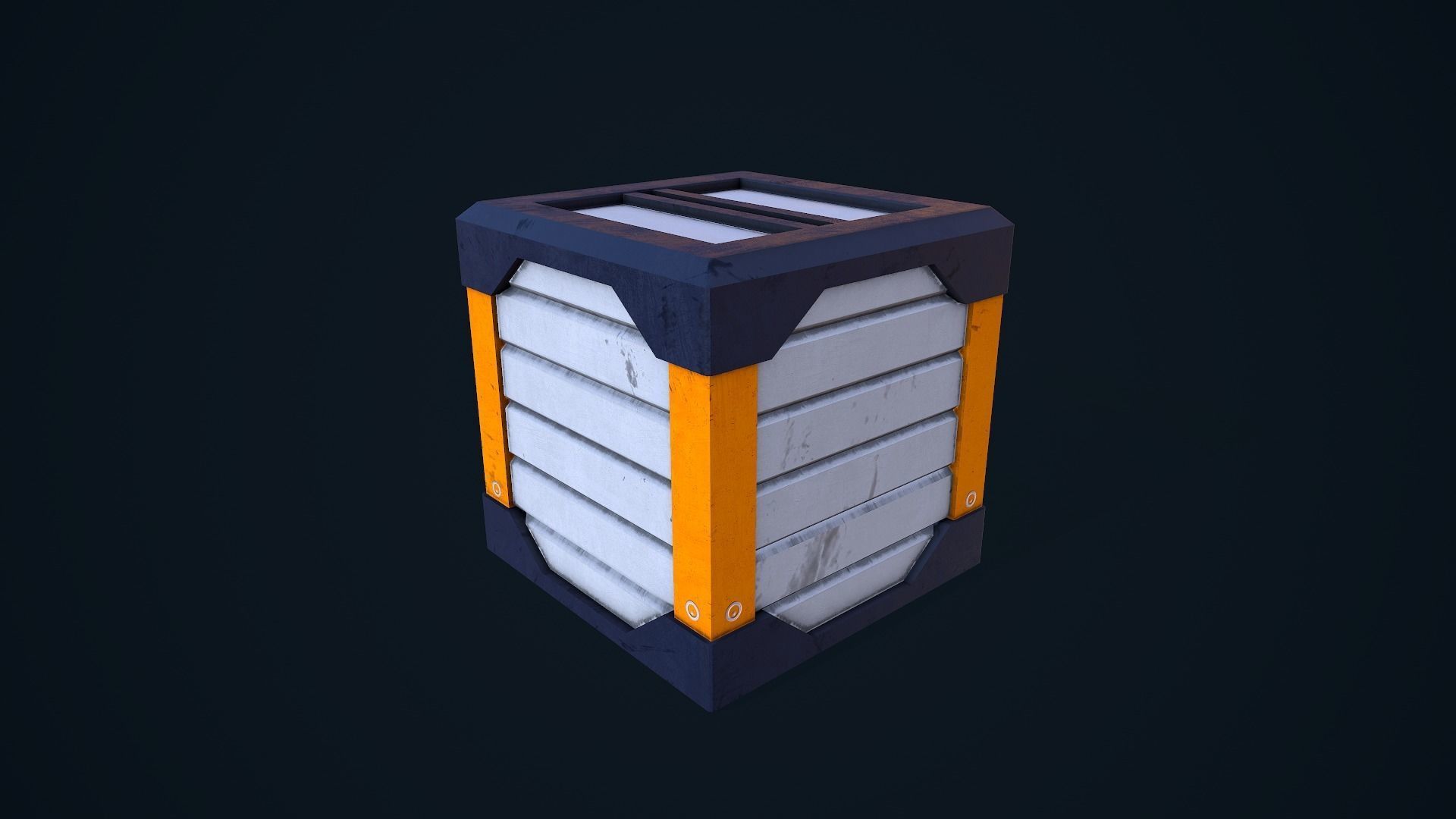 Sci-Fi Crate 04 Low-poly 3D model_5