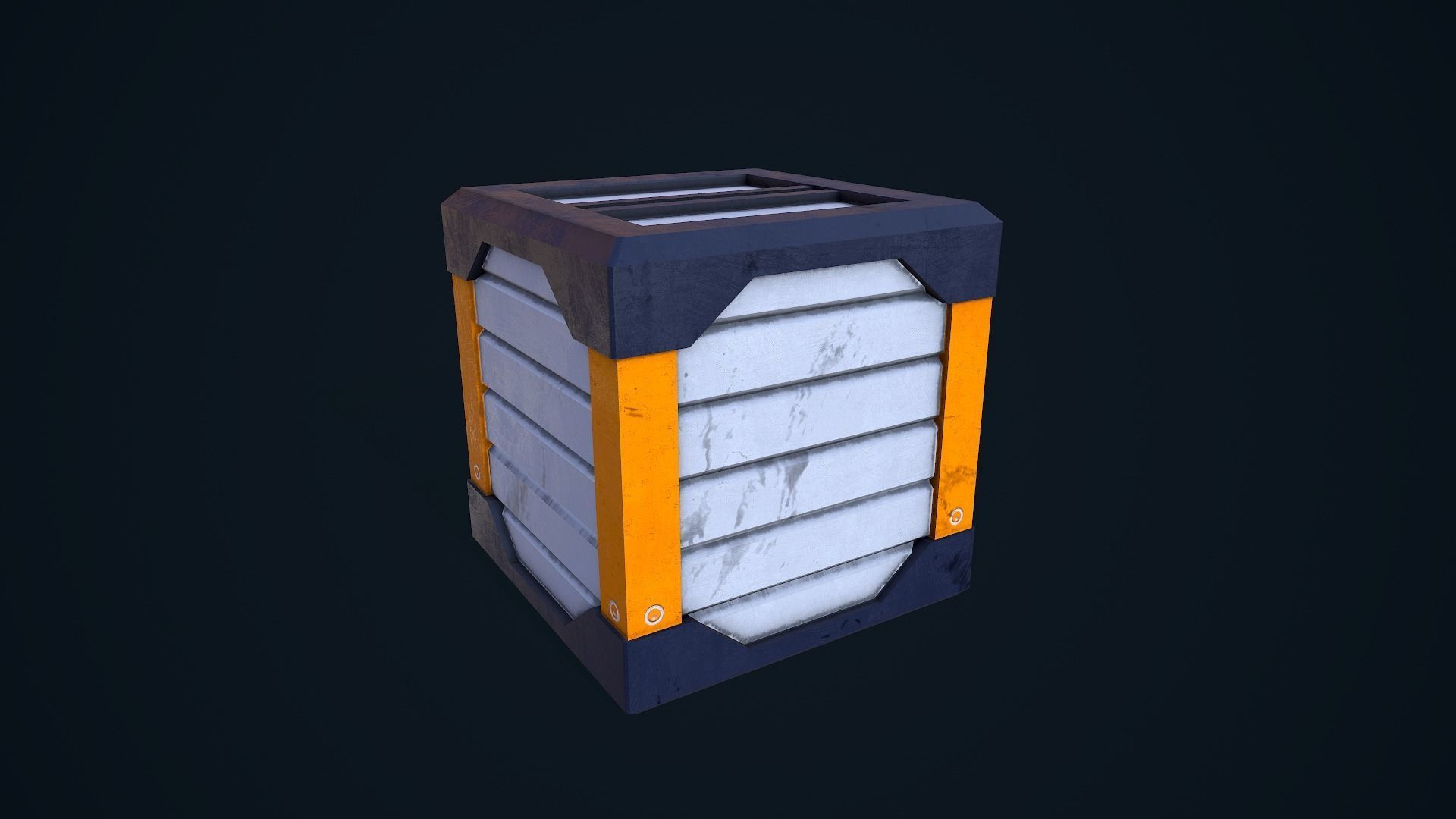 Sci-Fi Crate 04 Low-poly 3D model_3