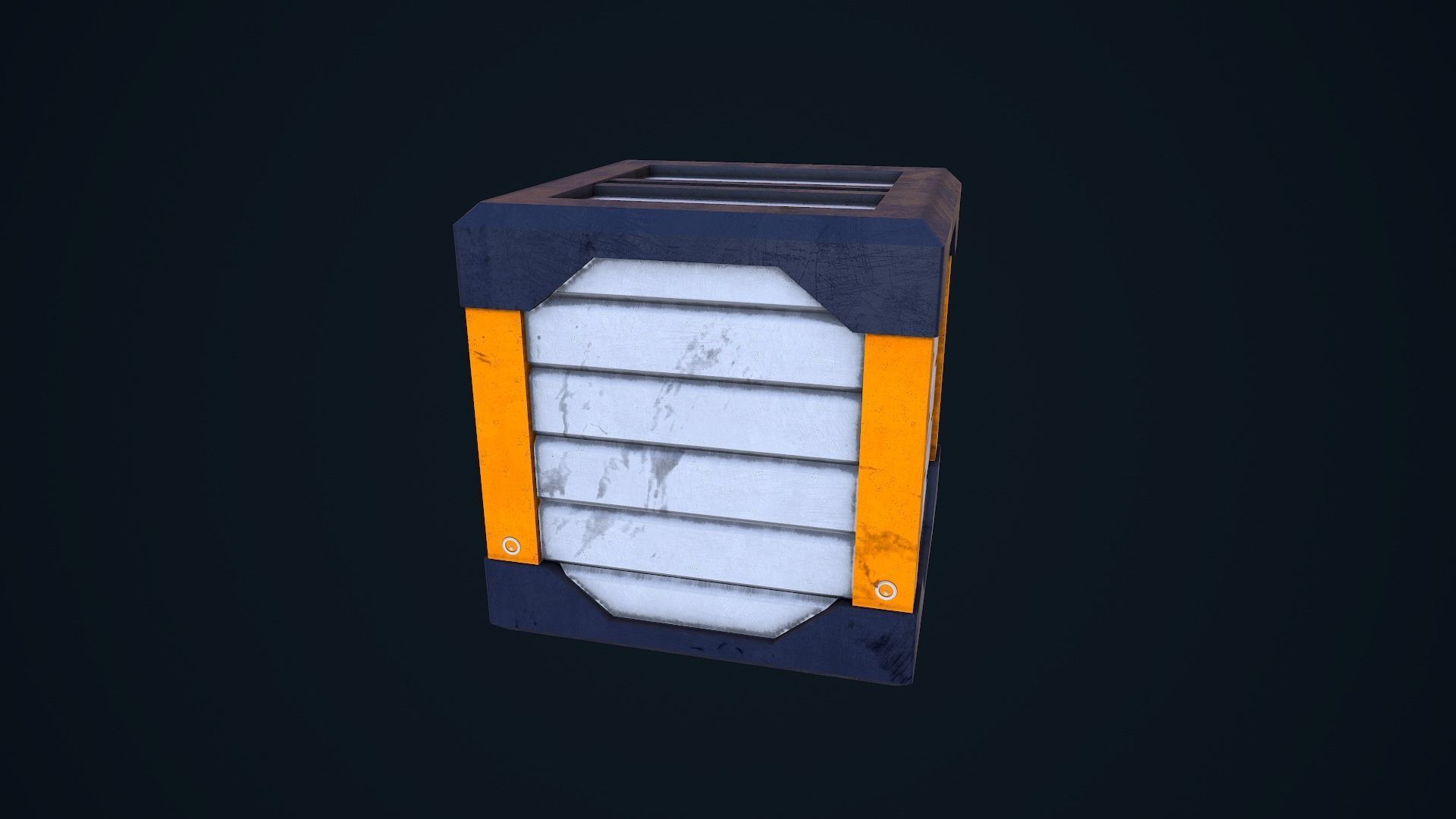 Sci-Fi Crate 04 Low-poly 3D model_2