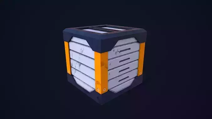 Sci-Fi Crate 04 Low-poly 3D model