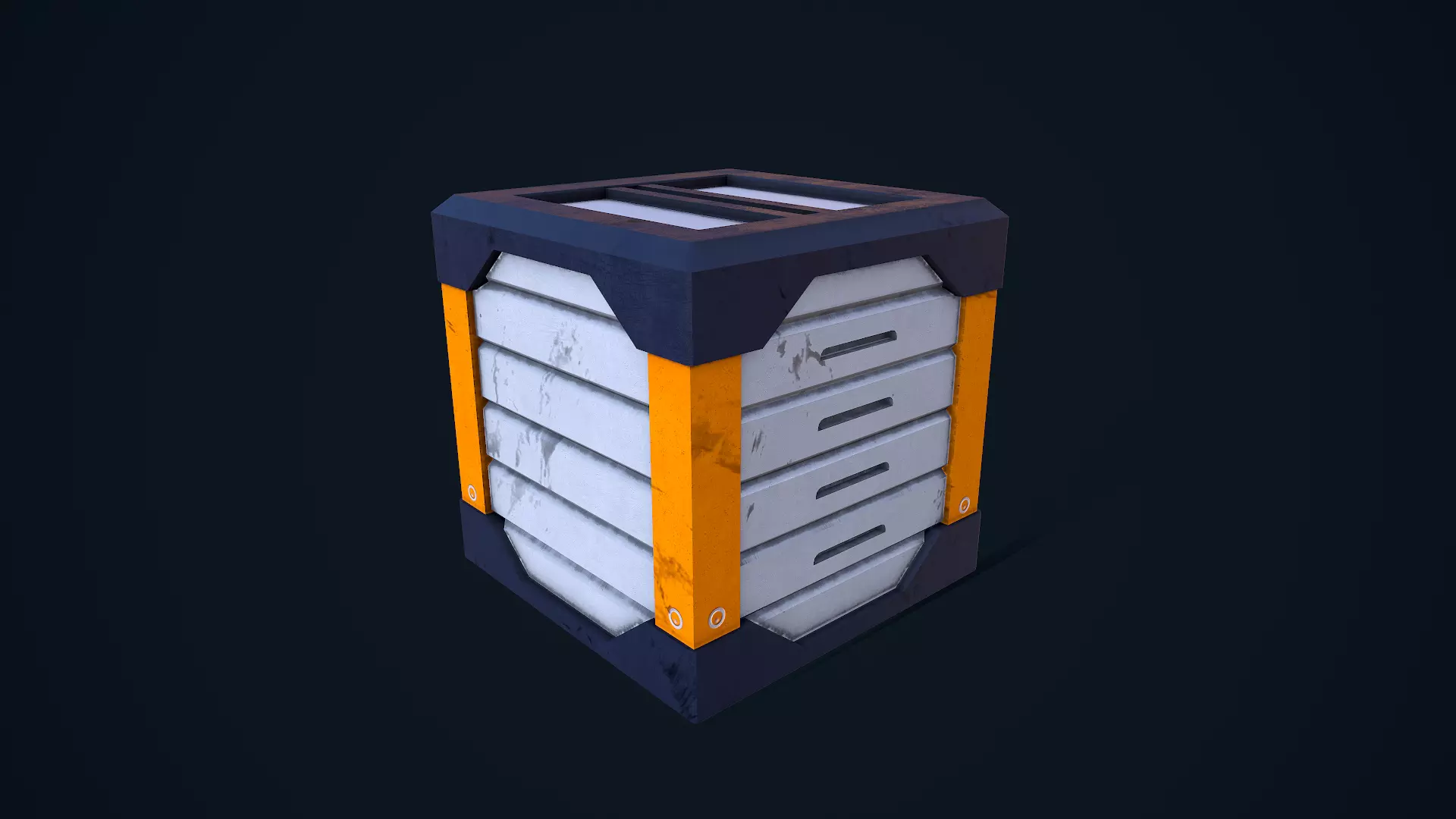 Sci-Fi Crate 04 Low-poly 3D model_0