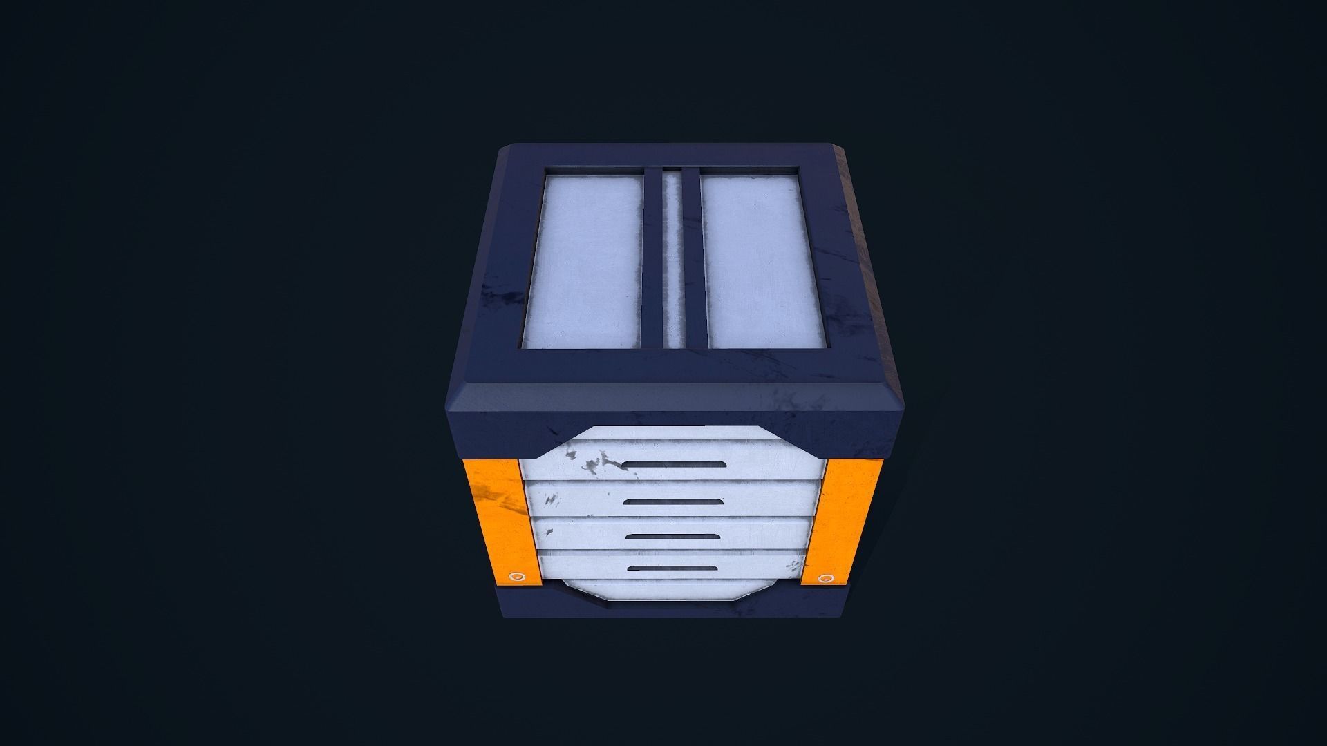 Sci-Fi Crate 04 Low-poly 3D model_9