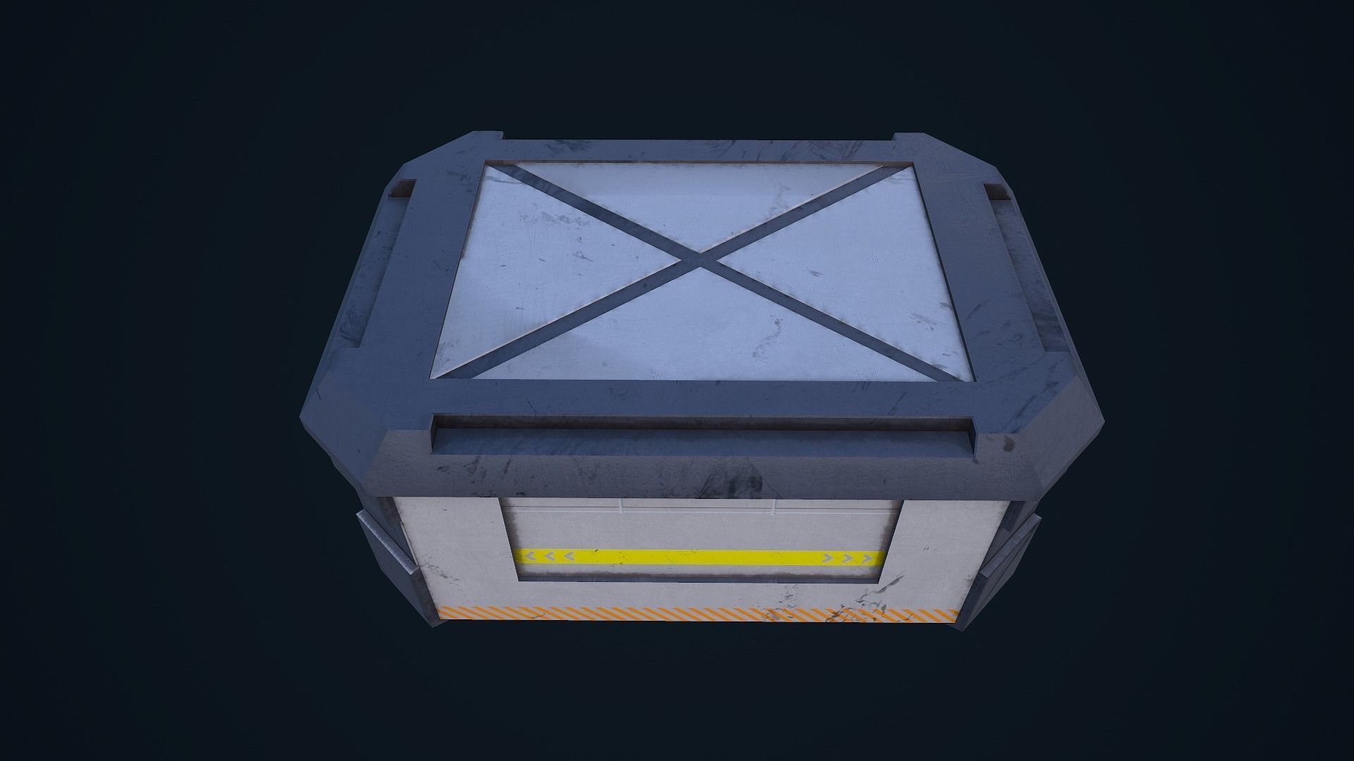 Sci-Fi Crate 05 Low-poly 3D model_12