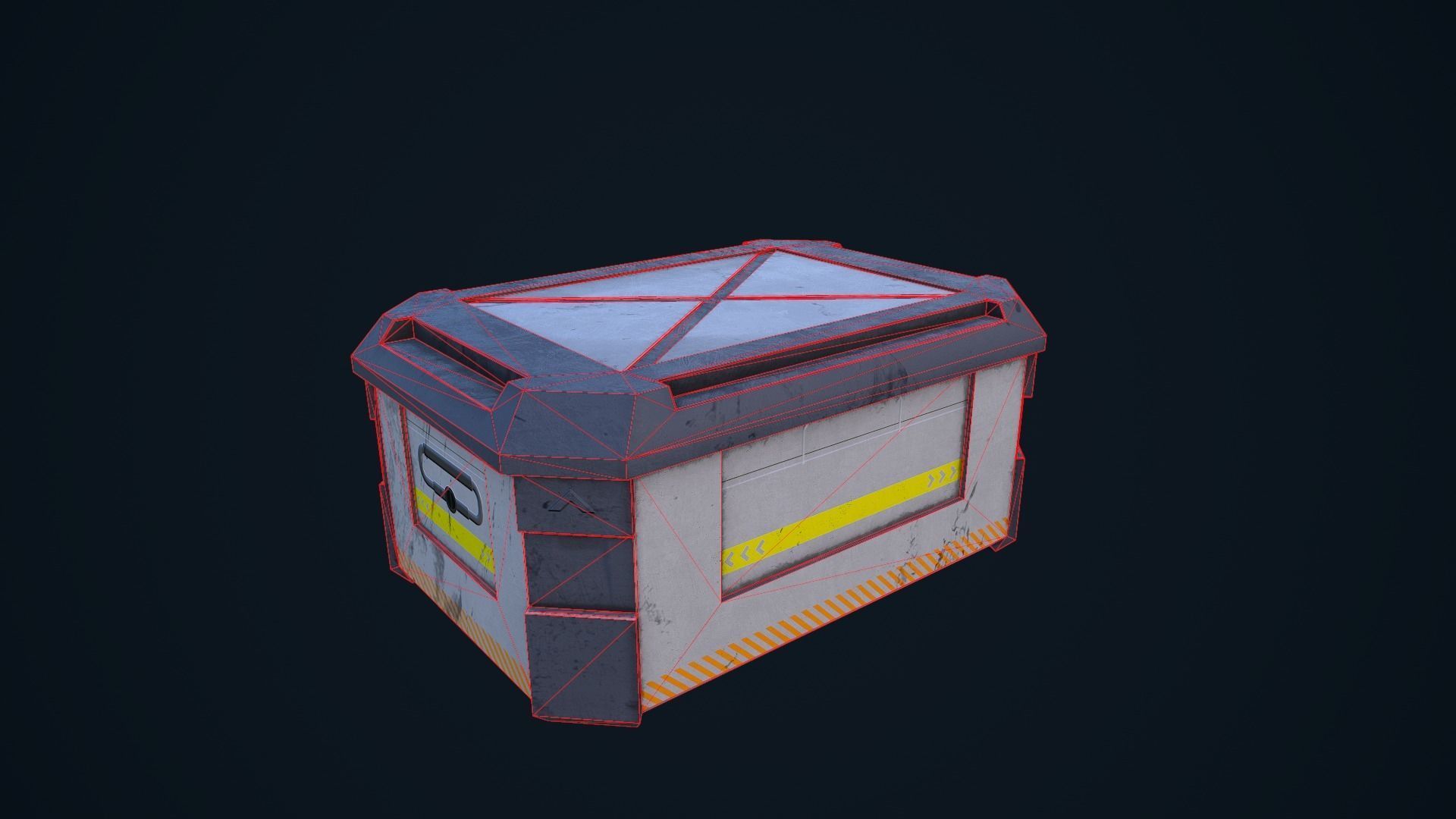 Sci-Fi Crate 05 Low-poly 3D model_15