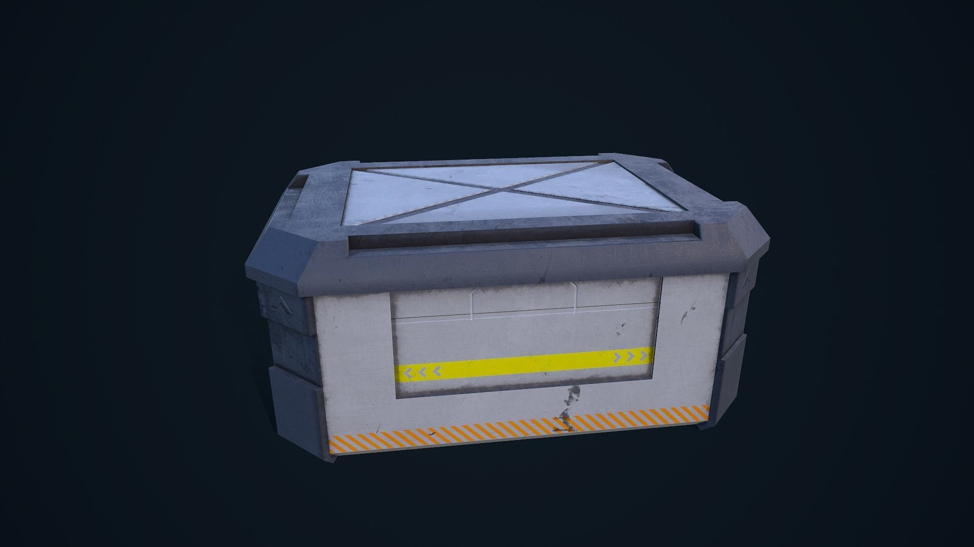 Sci-Fi Crate 05 Low-poly 3D model_8