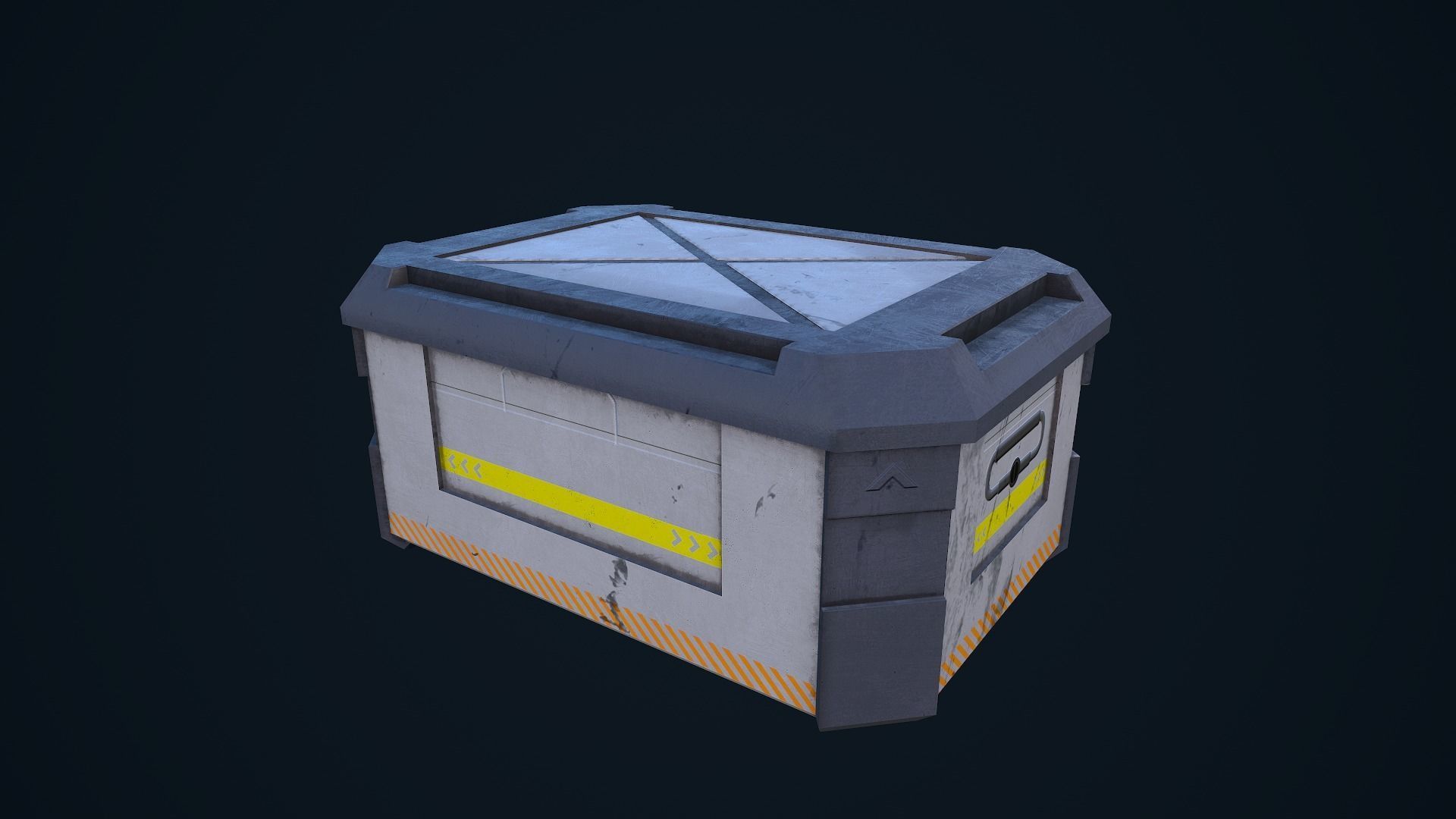 Sci-Fi Crate 05 Low-poly 3D model_6