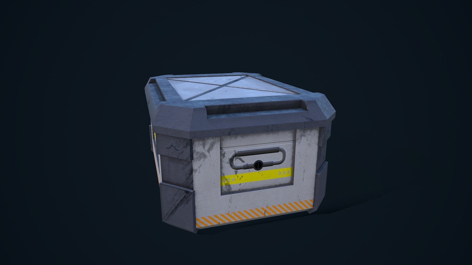 Sci-Fi Crate 05 Low-poly 3D model_5