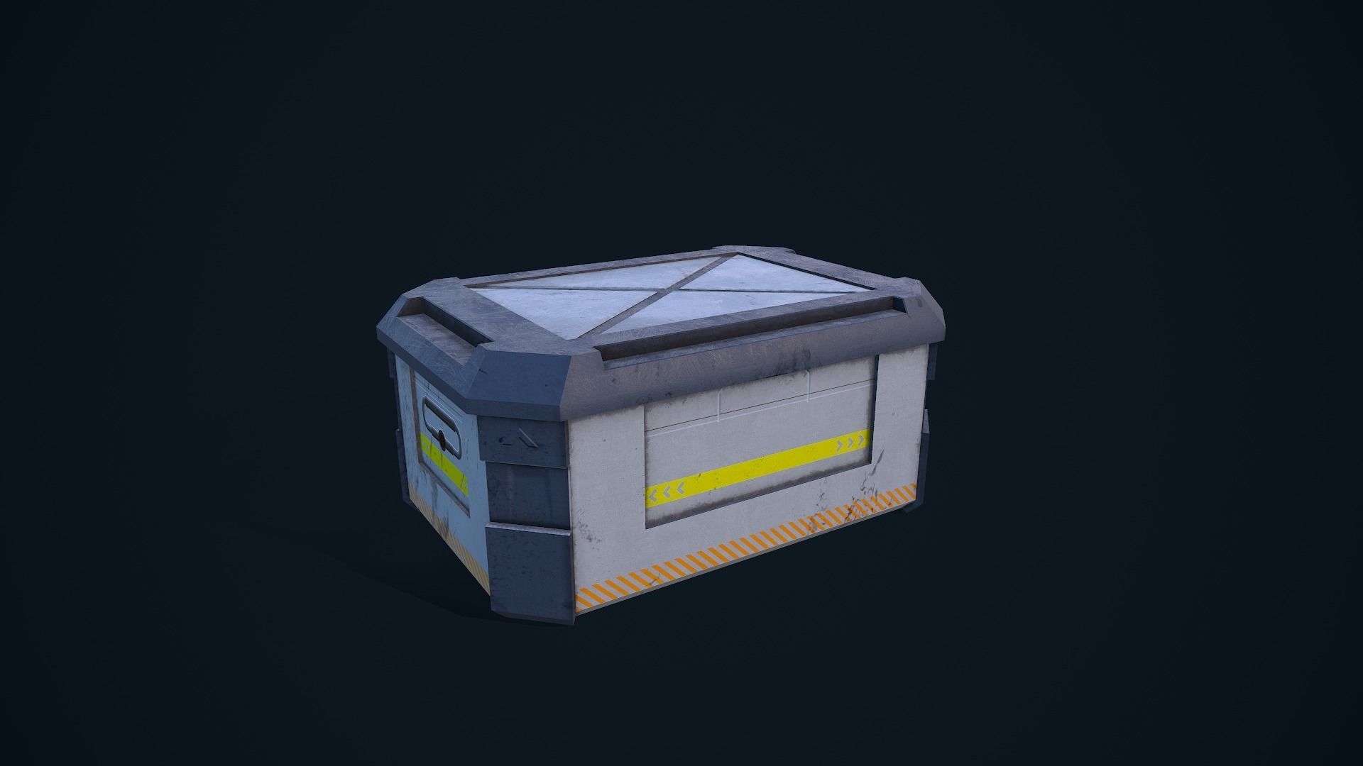 Sci-Fi Crate 05 Low-poly 3D model_17