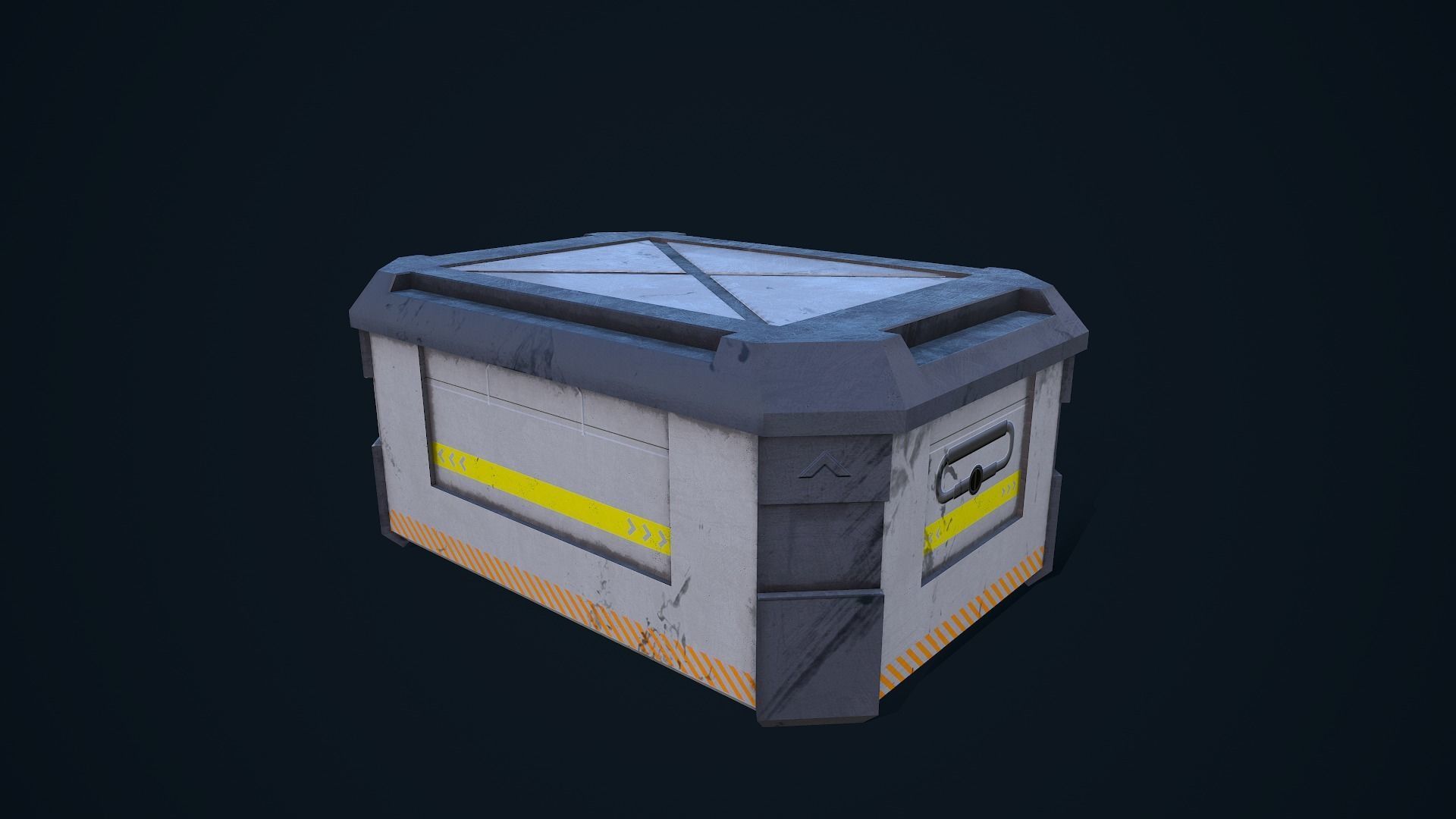 Sci-Fi Crate 05 Low-poly 3D model_3