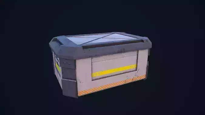 Sci-Fi Crate 05 Low-poly 3D model