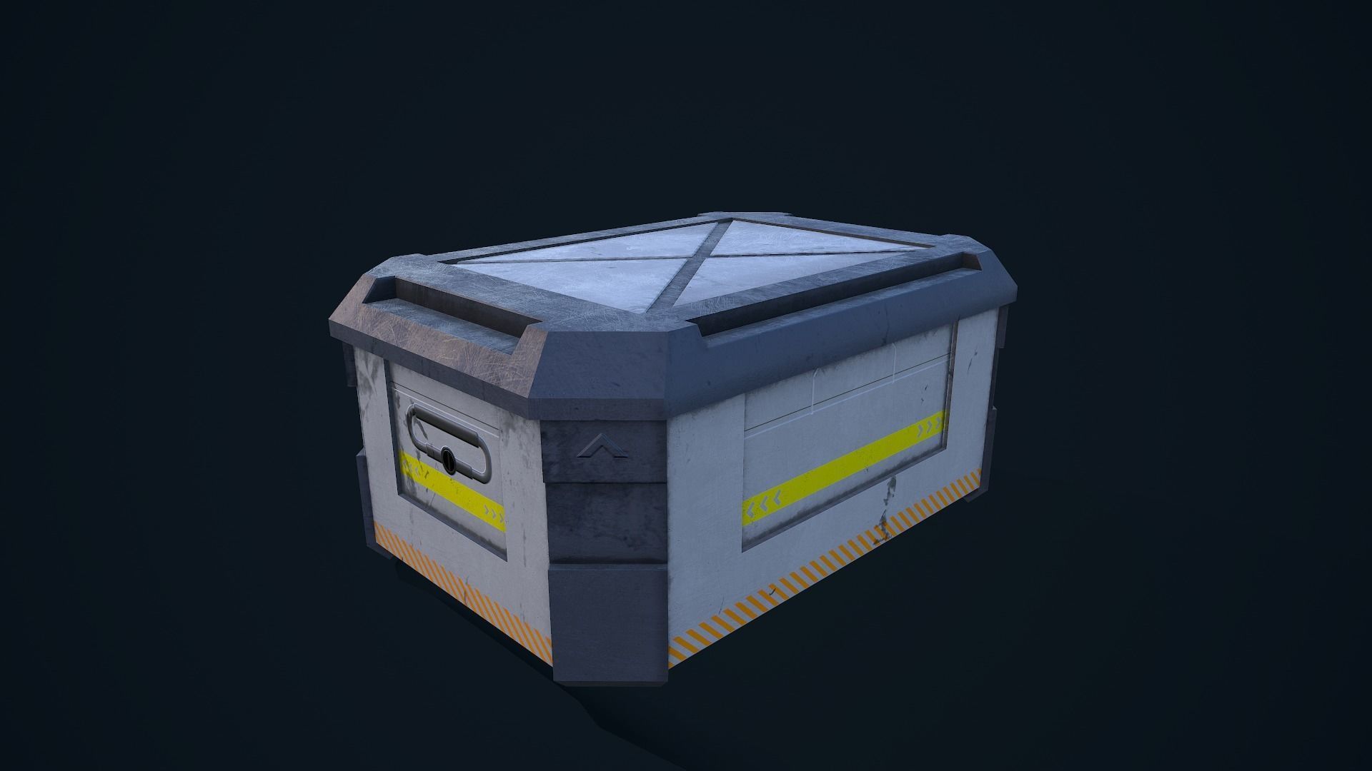 Sci-Fi Crate 05 Low-poly 3D model_7
