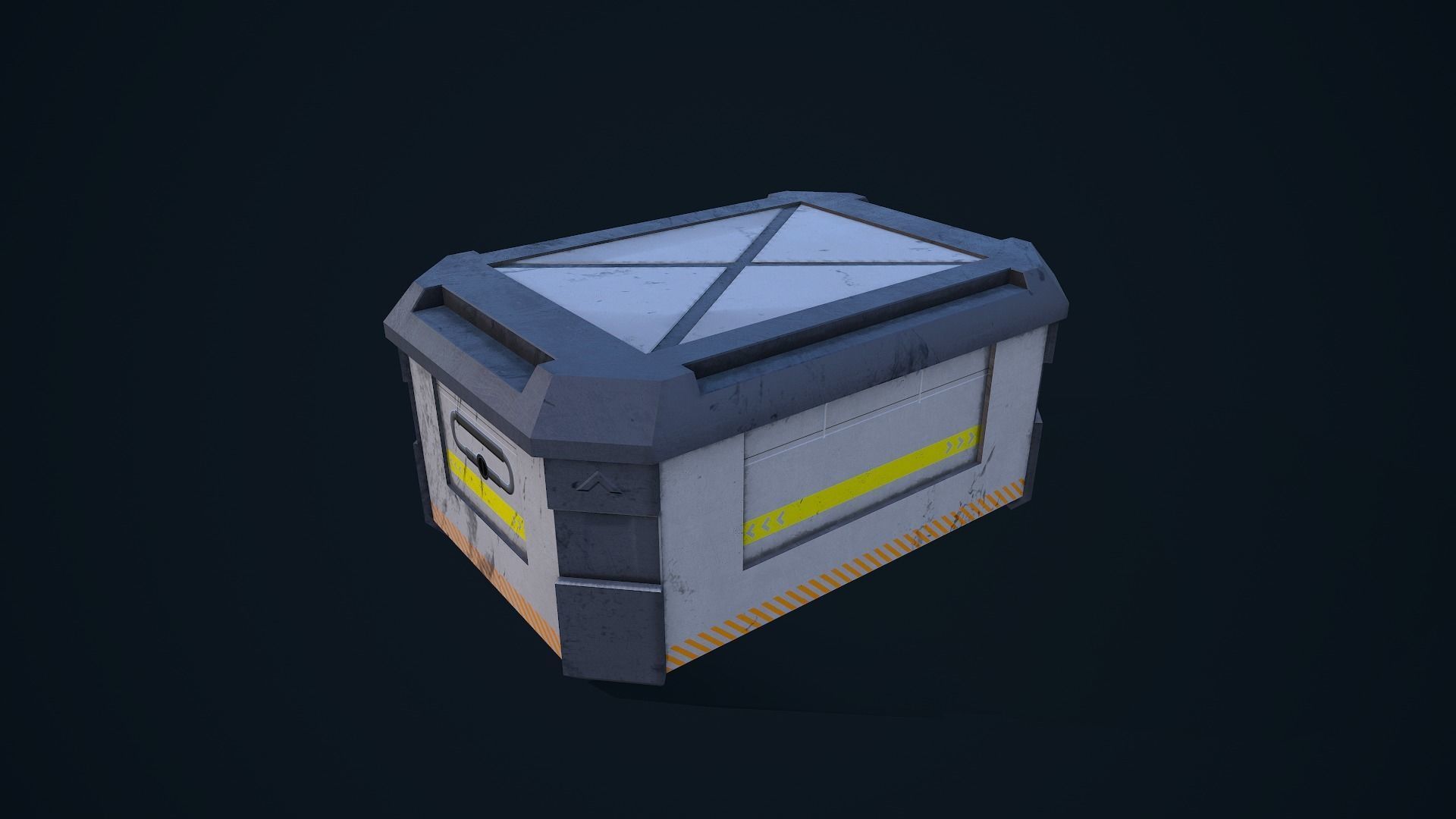Sci-Fi Crate 05 Low-poly 3D model_10