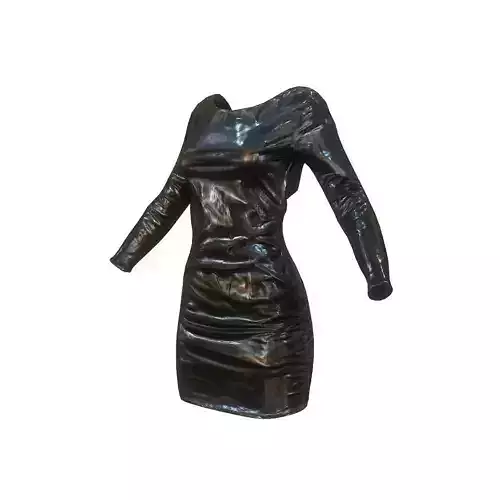 Shiny Black Dress