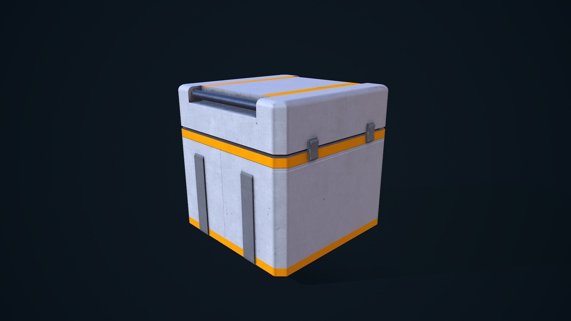 Sci-Fi Crate 06 Low-poly 3D model_6