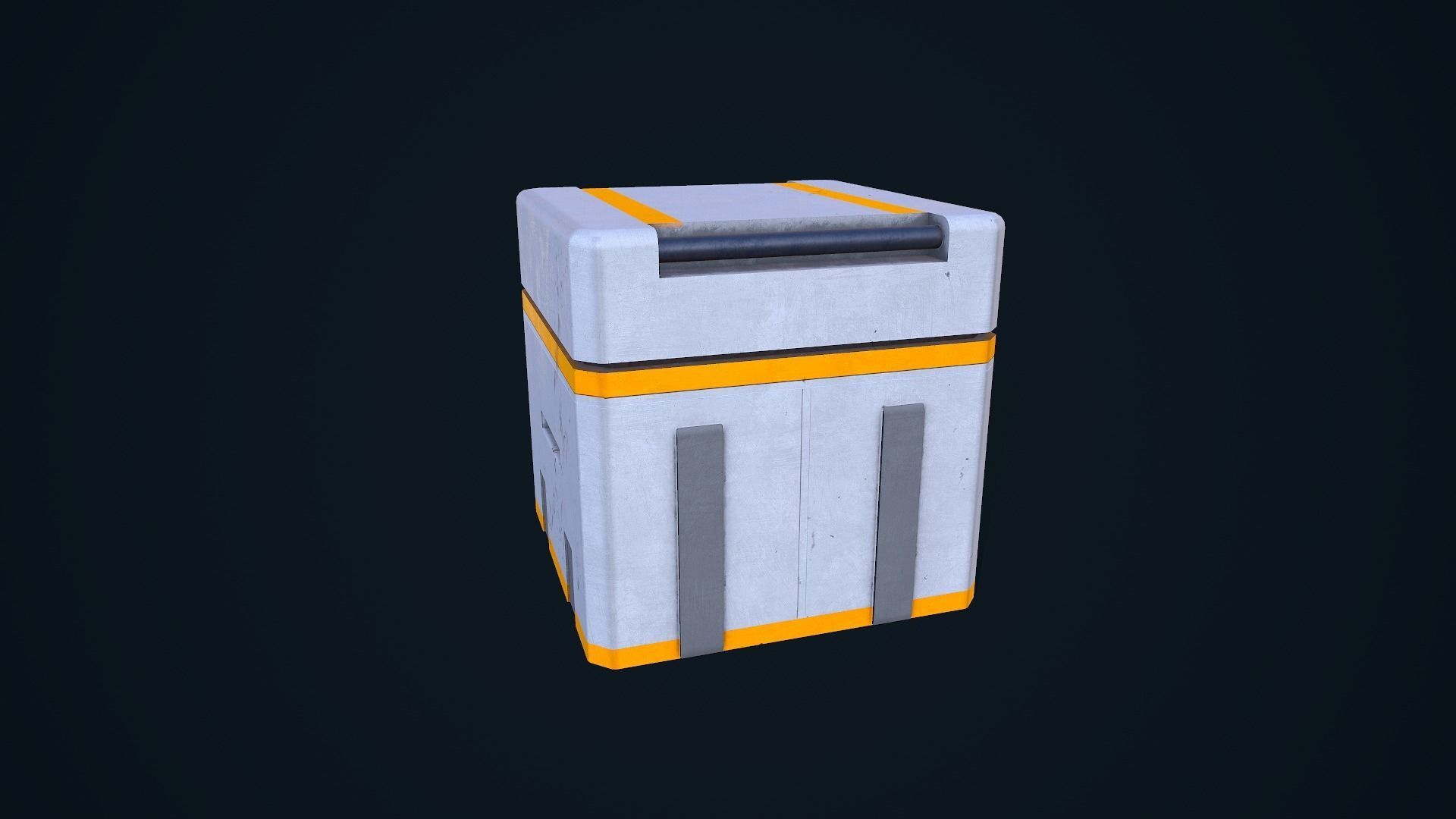 Sci-Fi Crate 06 Low-poly 3D model_4