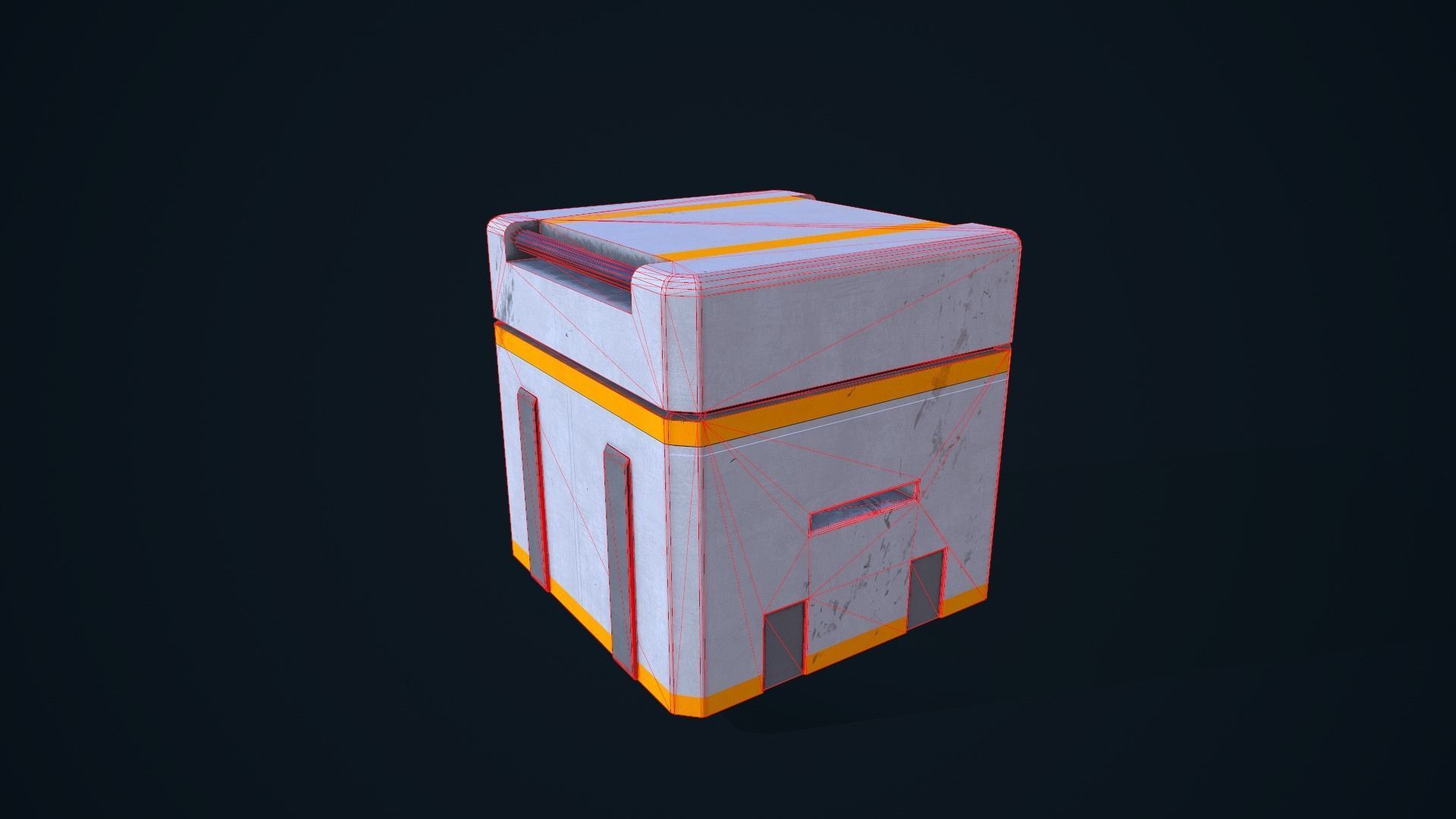 Sci-Fi Crate 06 Low-poly 3D model_12