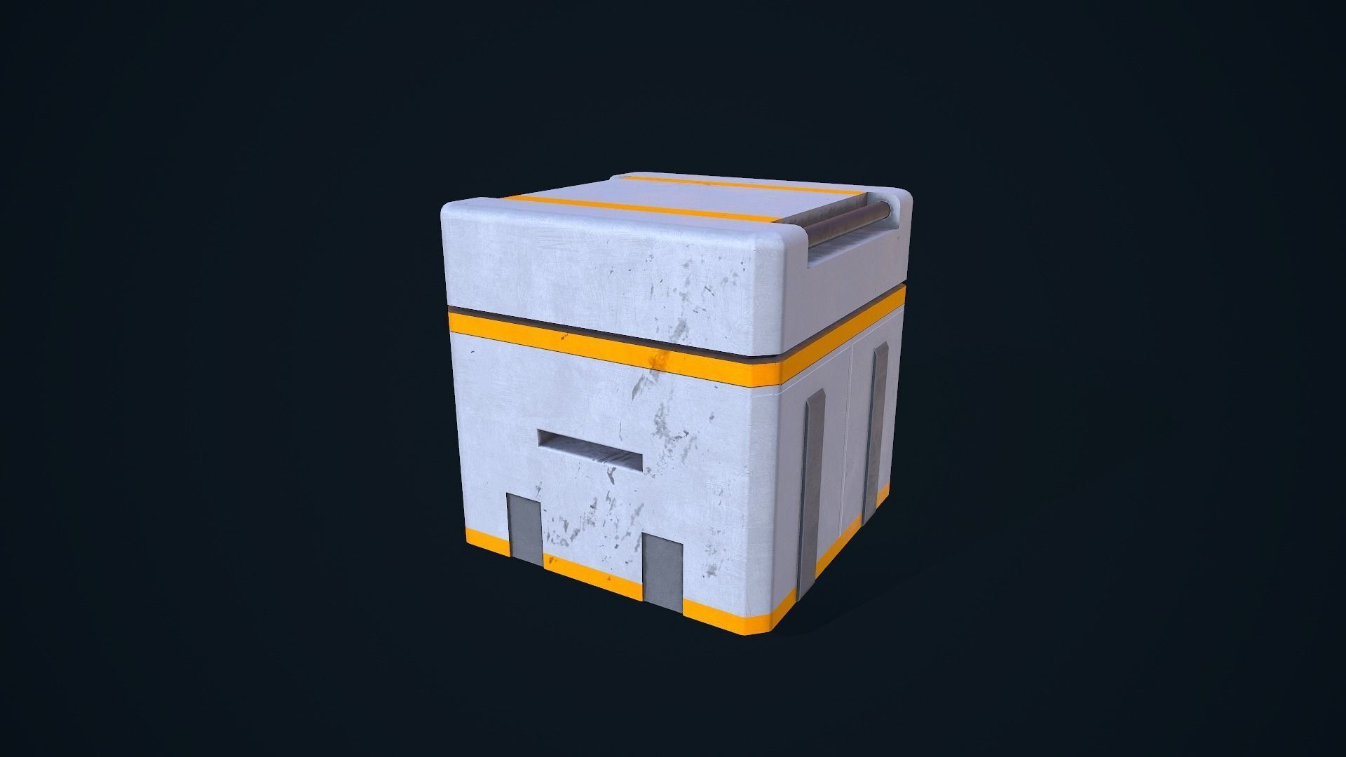 Sci-Fi Crate 06 Low-poly 3D model_3