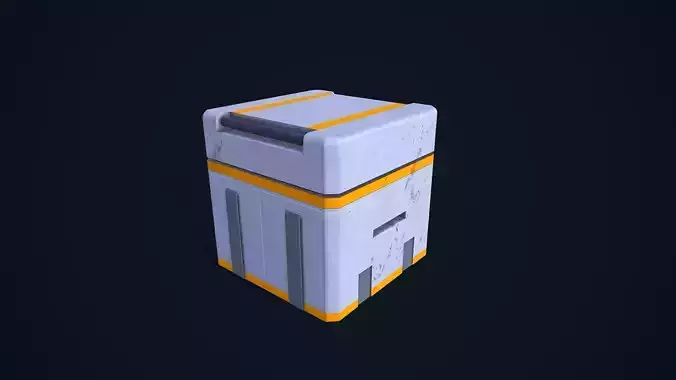 Sci-Fi Crate 06 Low-poly 3D model