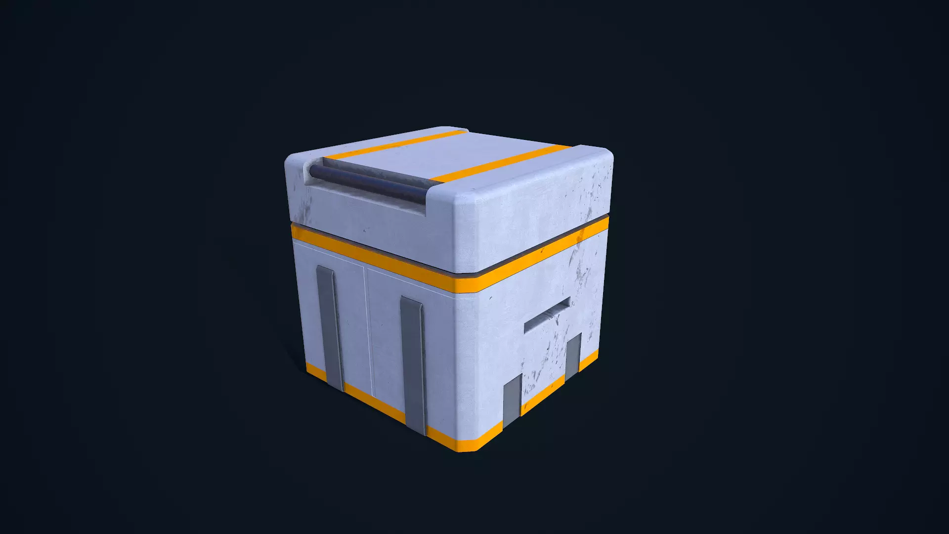 Sci-Fi Crate 06 Low-poly 3D model_0
