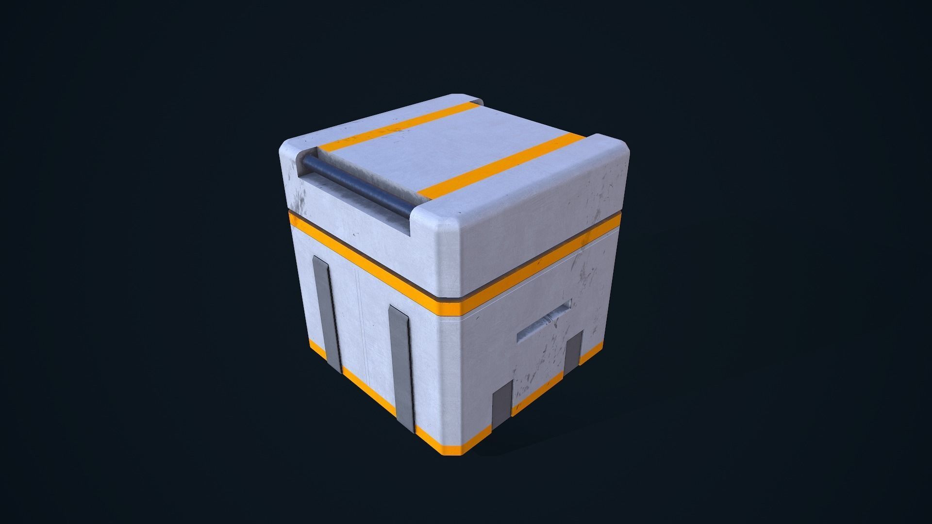 Sci-Fi Crate 06 Low-poly 3D model_10