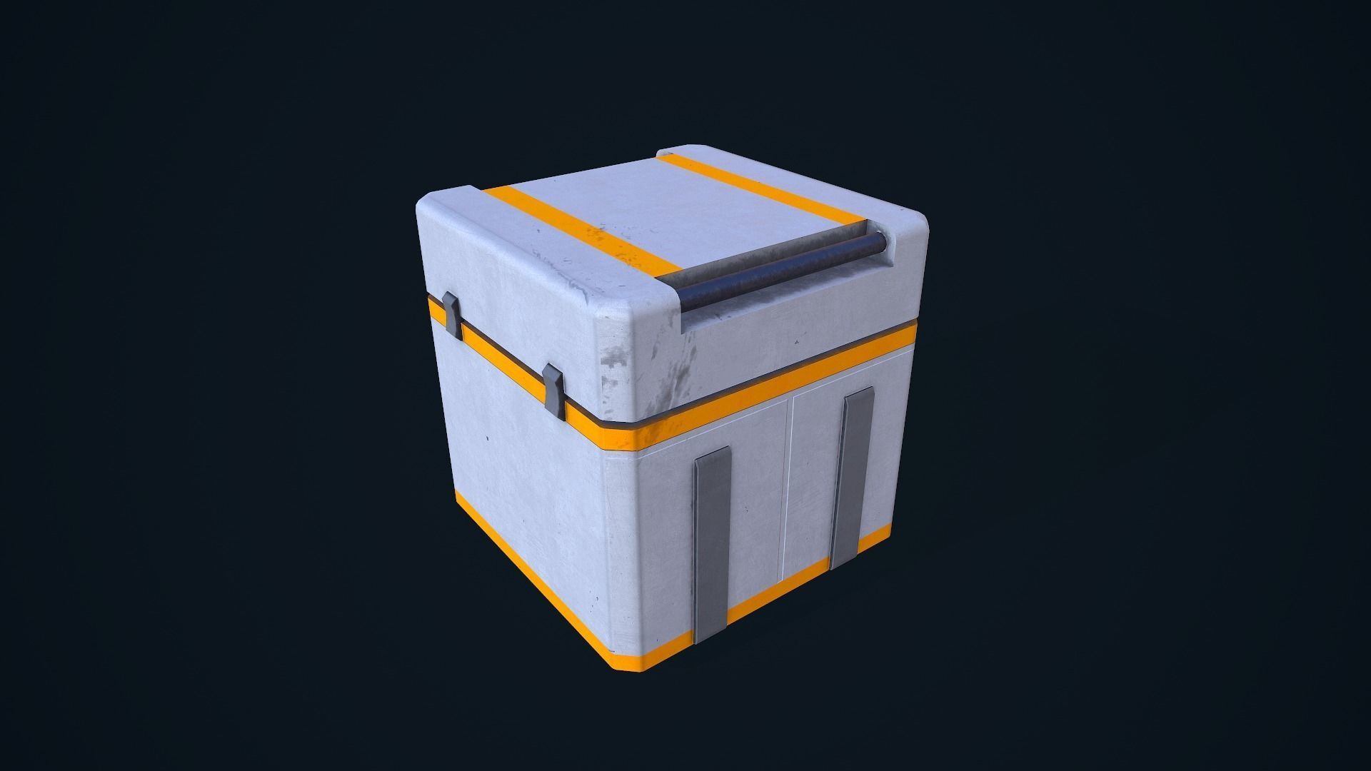 Sci-Fi Crate 06 Low-poly 3D model_8