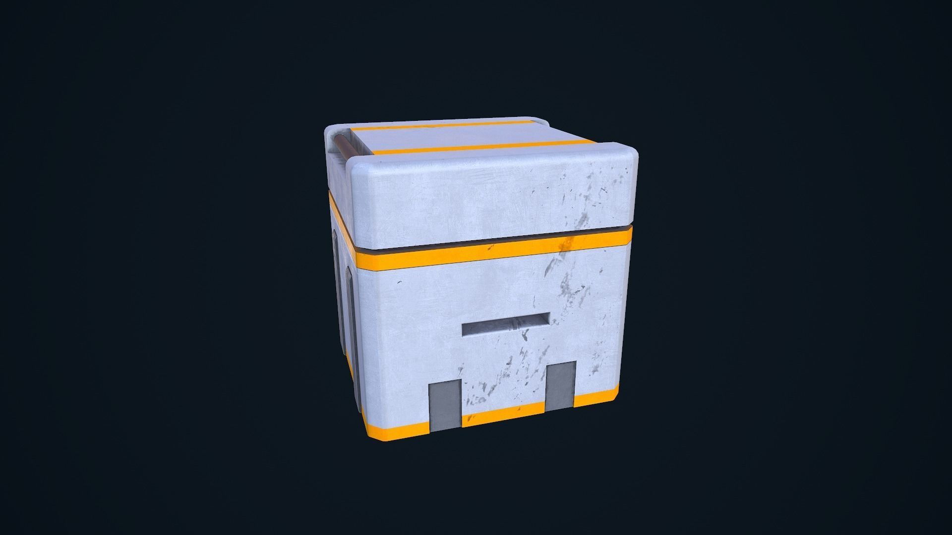 Sci-Fi Crate 06 Low-poly 3D model_2