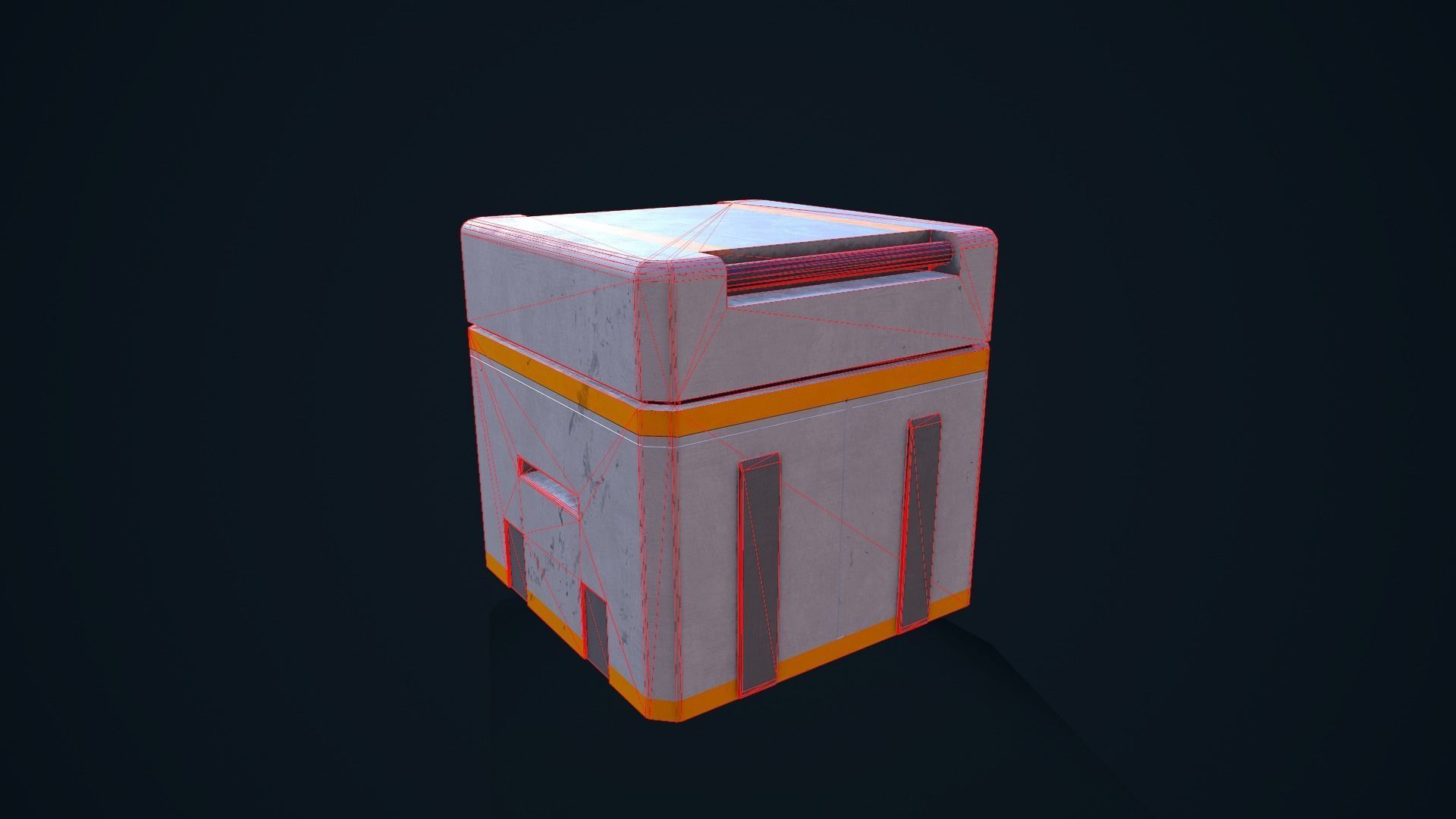 Sci-Fi Crate 06 Low-poly 3D model_13