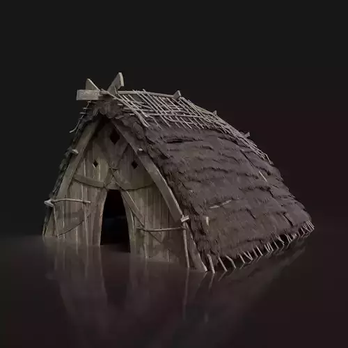 Viking Norseman House Cottage Hut Cabin Village Next Gen AAA Low-poly 3D model
