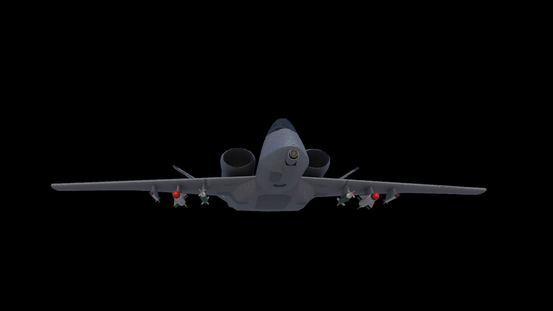 A-14A WILD WOLF stealth futuristic fighter concept jet 3D model_5