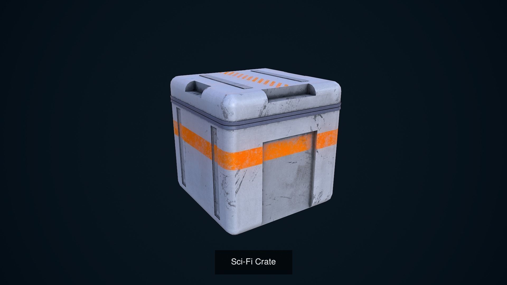 Sci-Fi Crates Pack 3D Model Collection_11