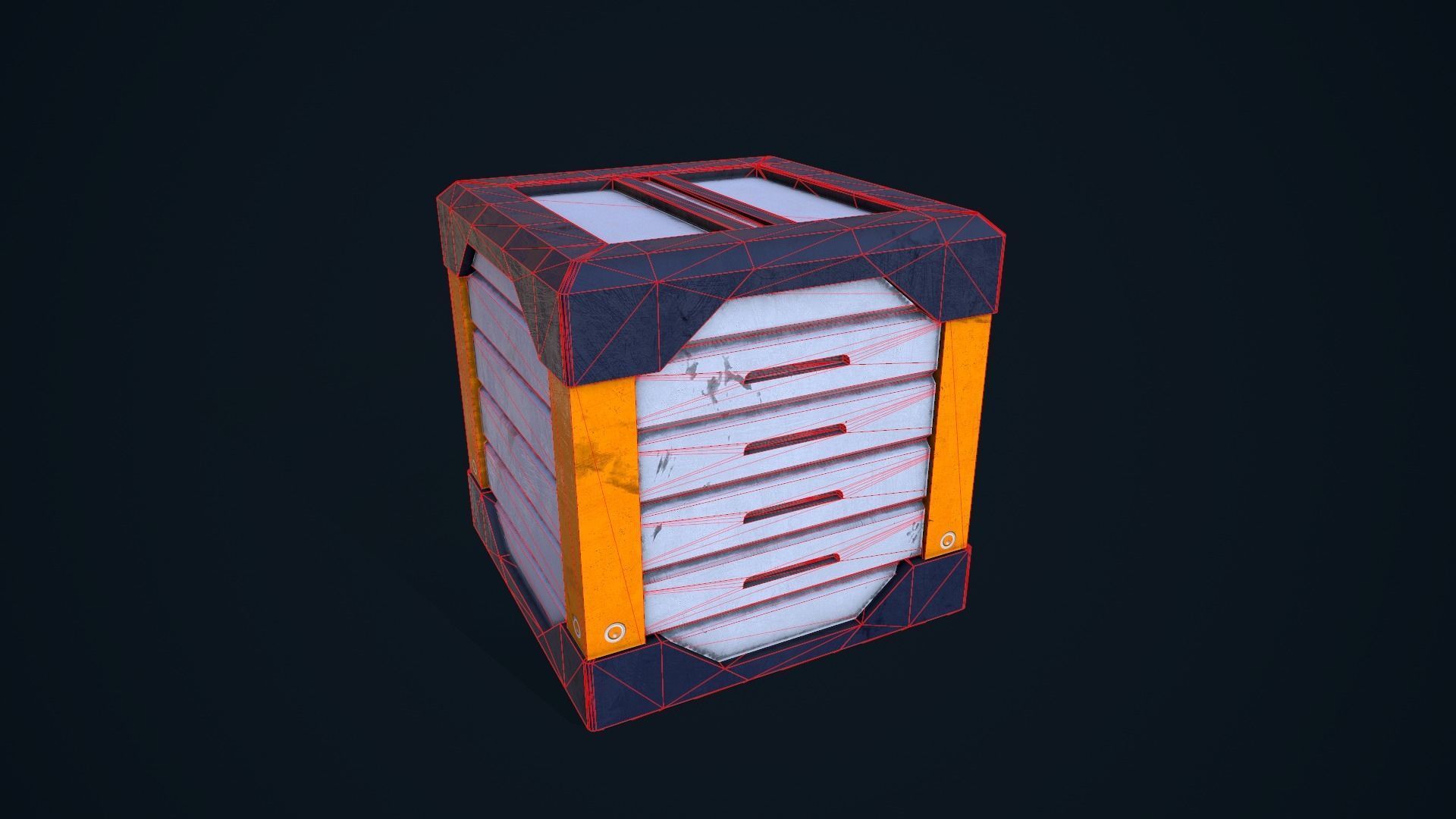 Sci-Fi Crates Pack 3D Model Collection_23