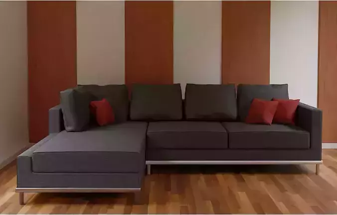 L shaped sofa 3D model