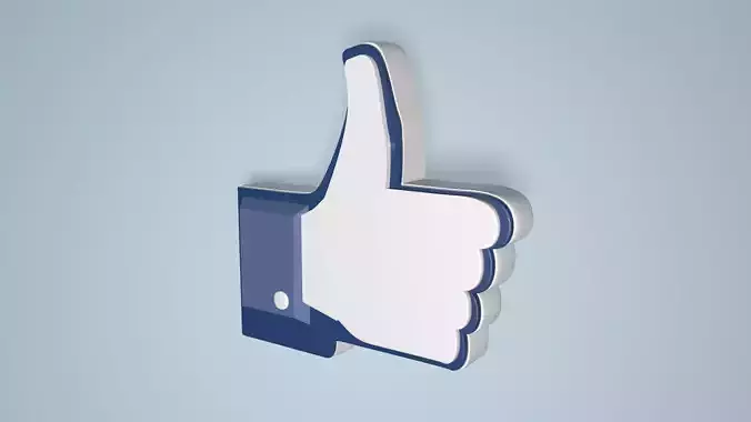 Facebook like 3D model