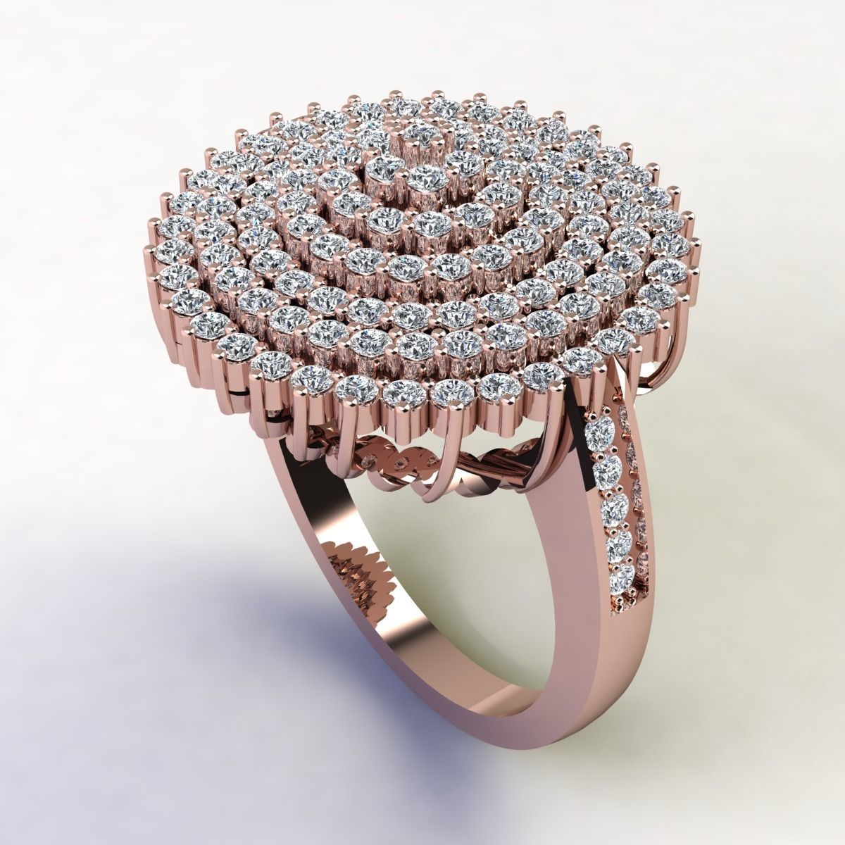 Big Diana Woman Ring 3D print model_4